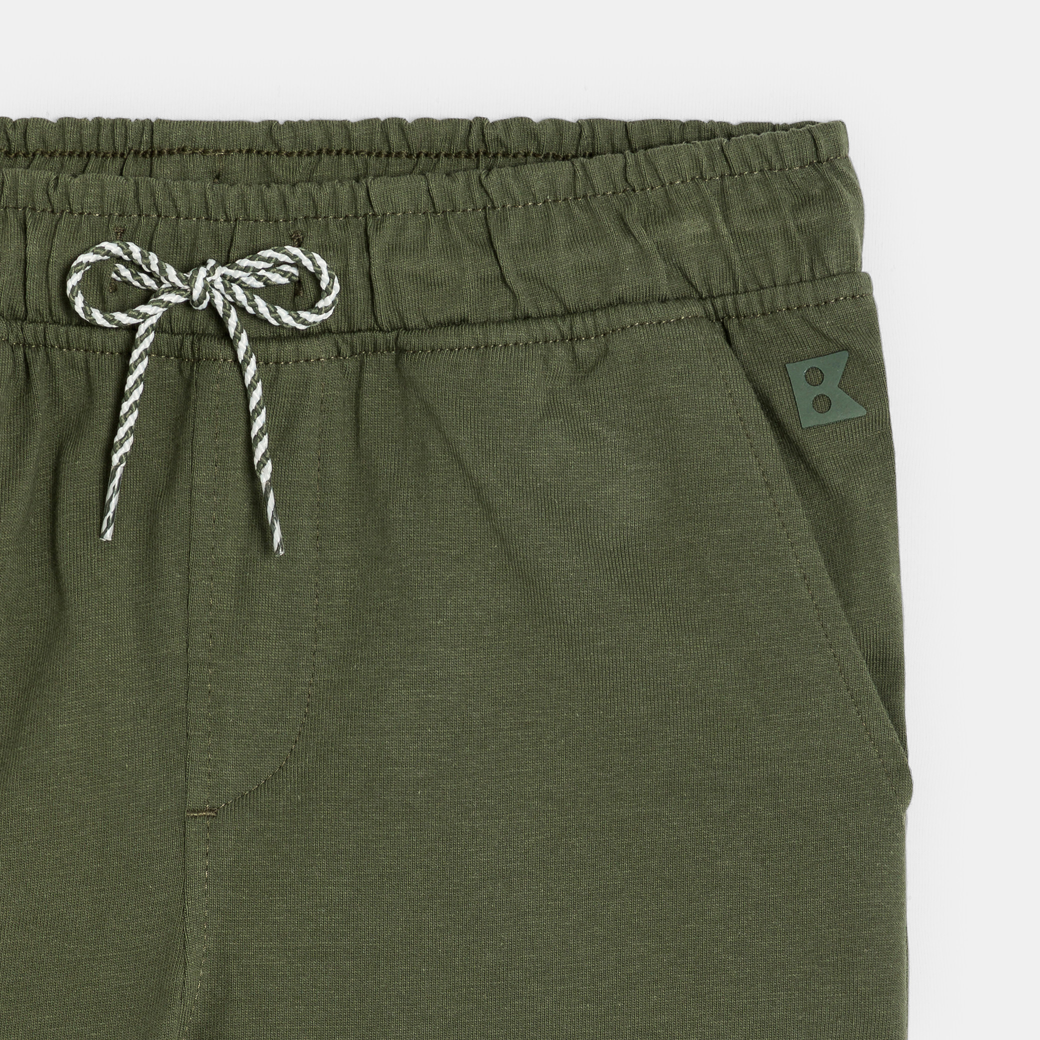 Bermuda en coton bleu garçon - Kaki  Fonce