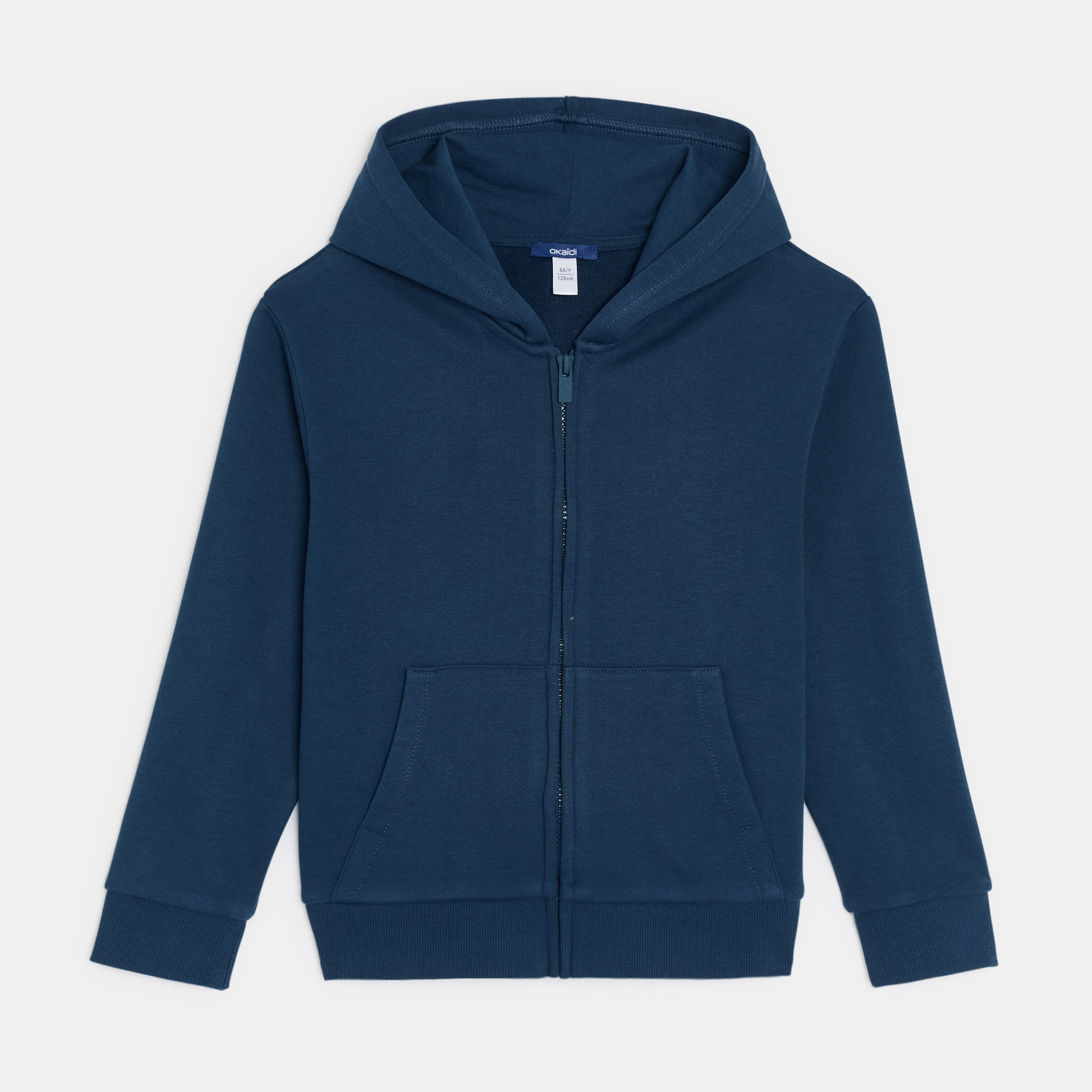 Sweat zippé à capuche vert - Bleu Cobalt