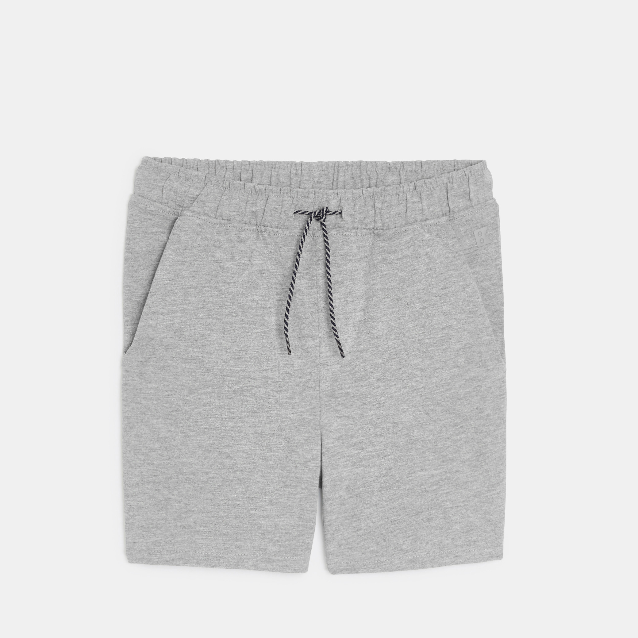 Bermuda en coton bleu garçon - Gris chiné loft