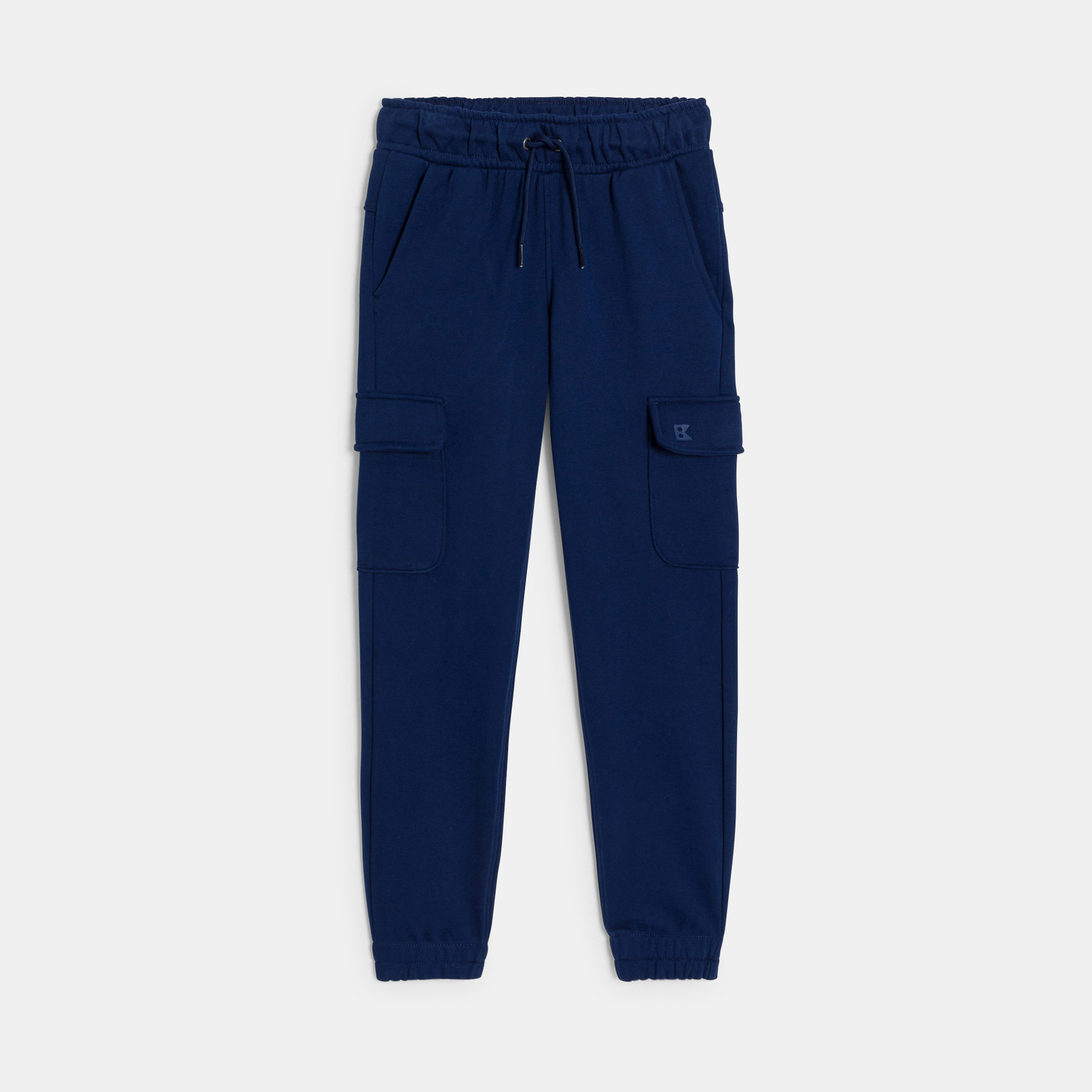 Pantalon de jogging cargo uni Fille - Indigo Fonce