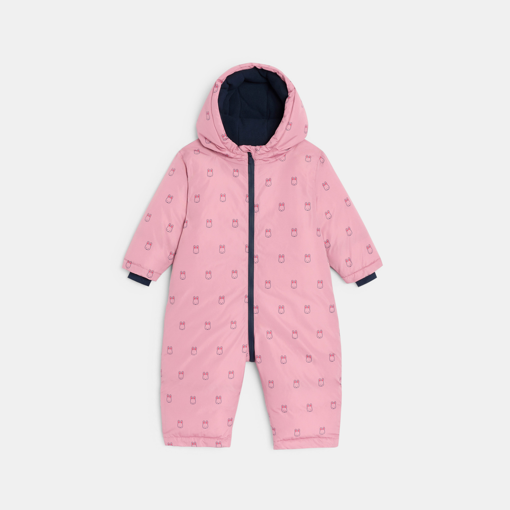 Combipilote lapin rose bébé fille - rose