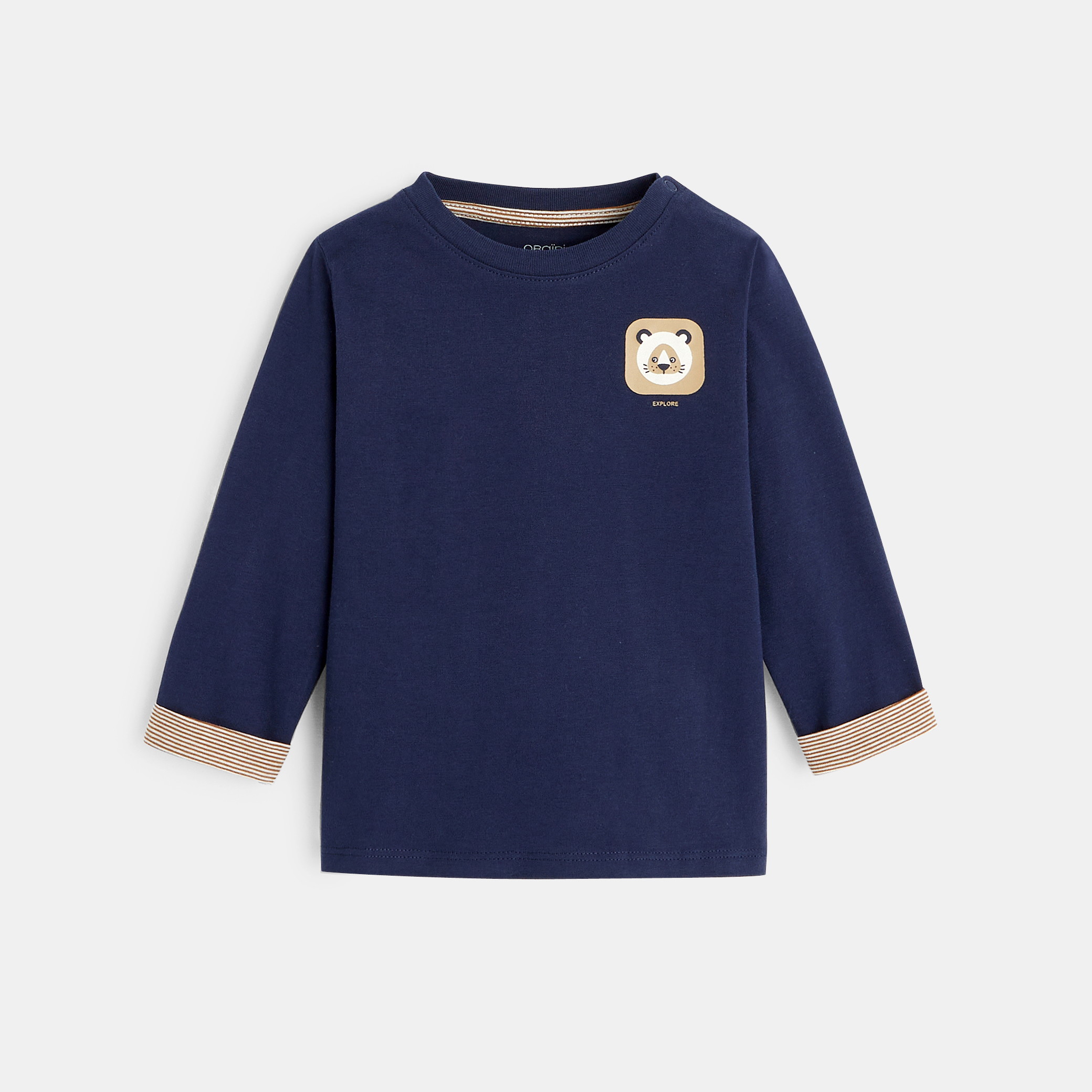 T-shirt animal bleu bébé garçon - Bleu navy