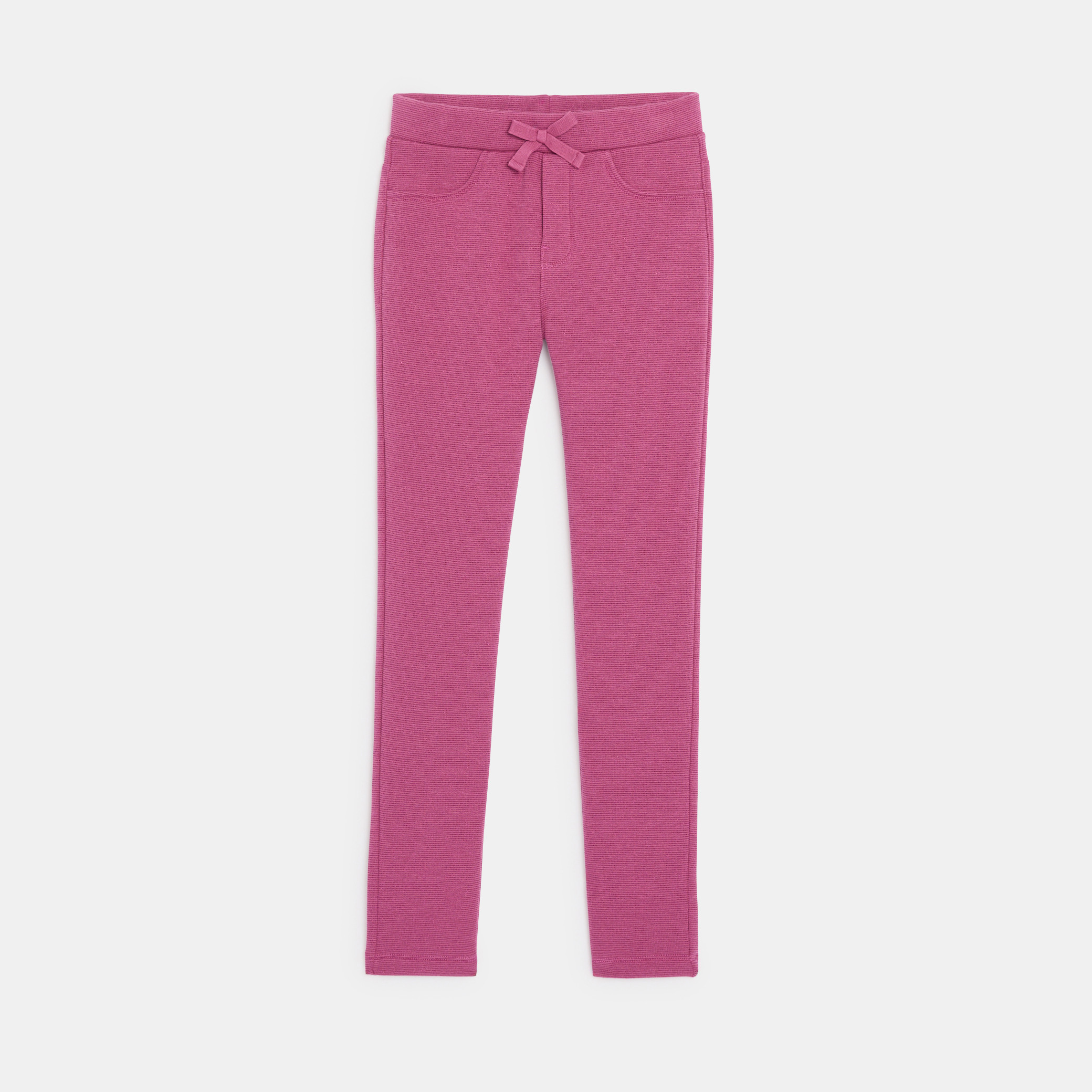 Jegging en jersey Milano pailleté beige foncé Fille - Violet Lupin