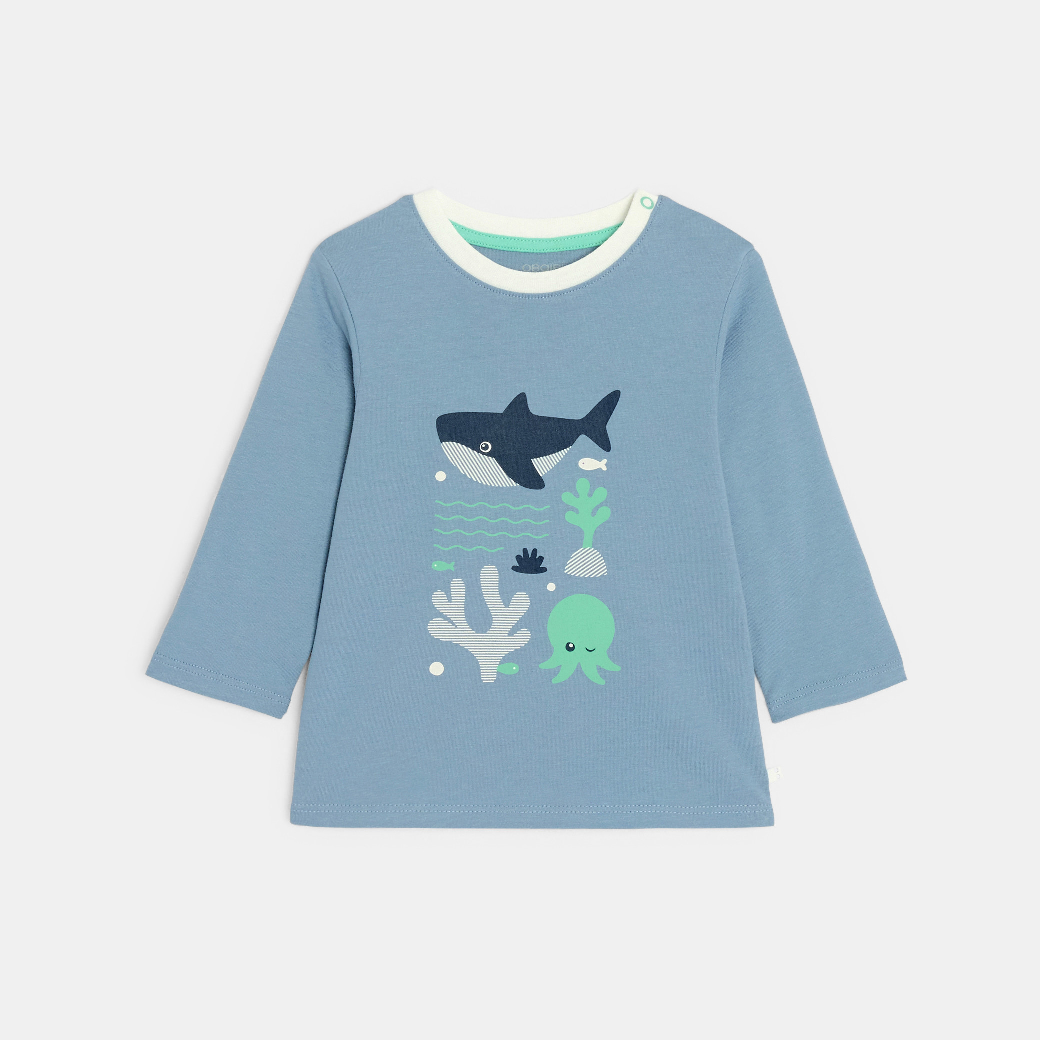 T-shirt marin bébé garçon bleu - Bleu horizon