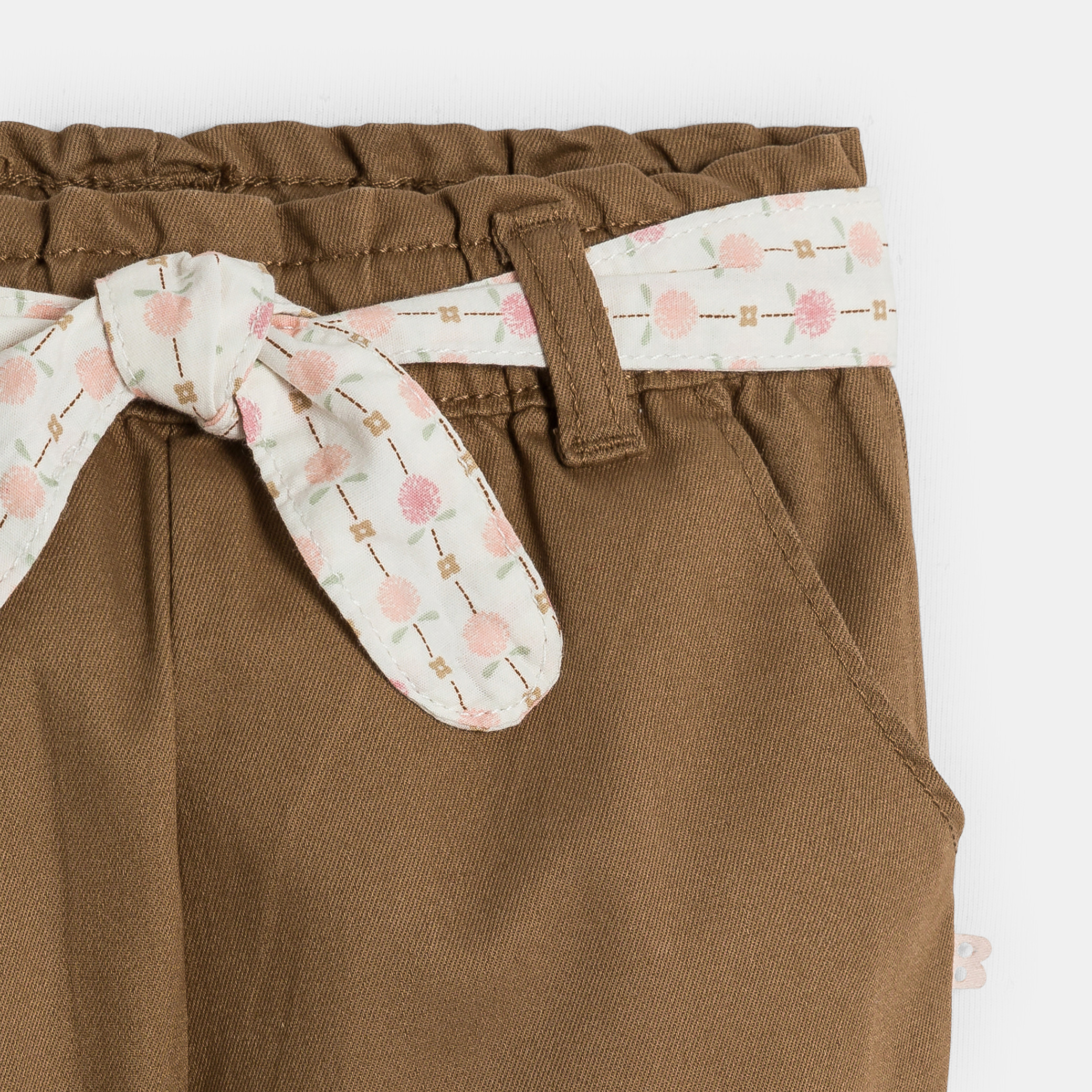 Pantalon marron ceinturé Fille - Marron café