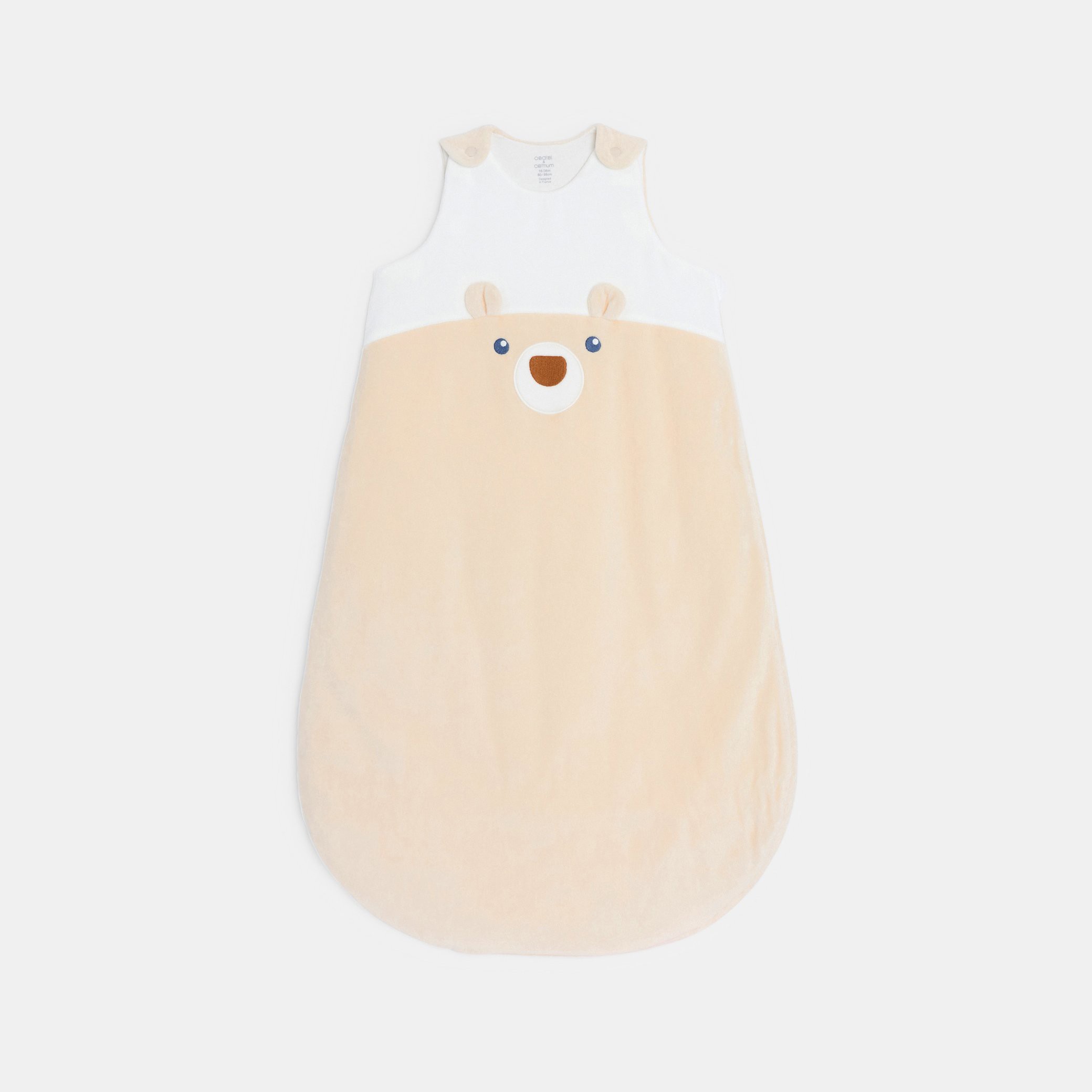 Gigoteuse velours manches amovibles beige bébé fille - Beige