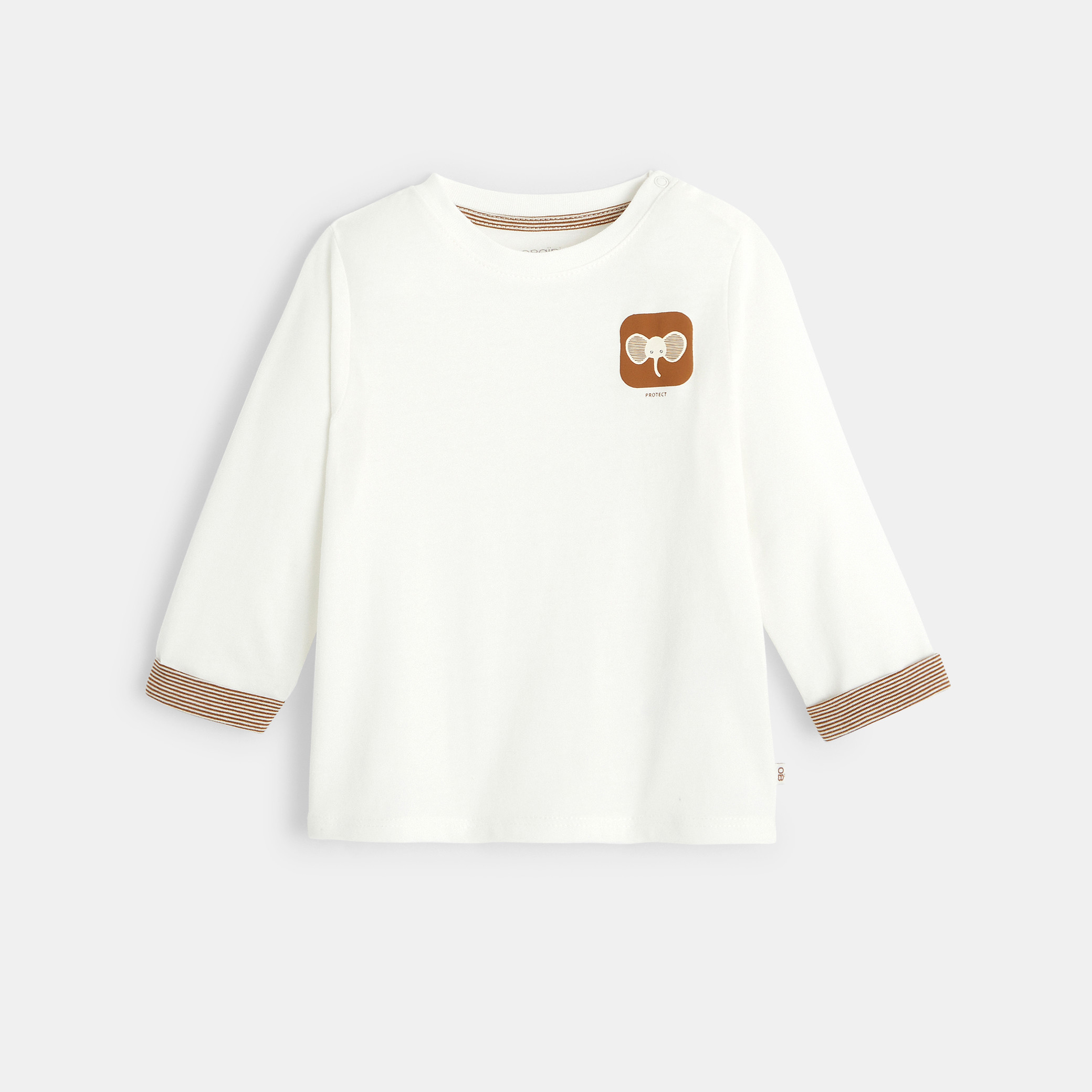 T-shirt animal bleu bébé garçon - Blanc