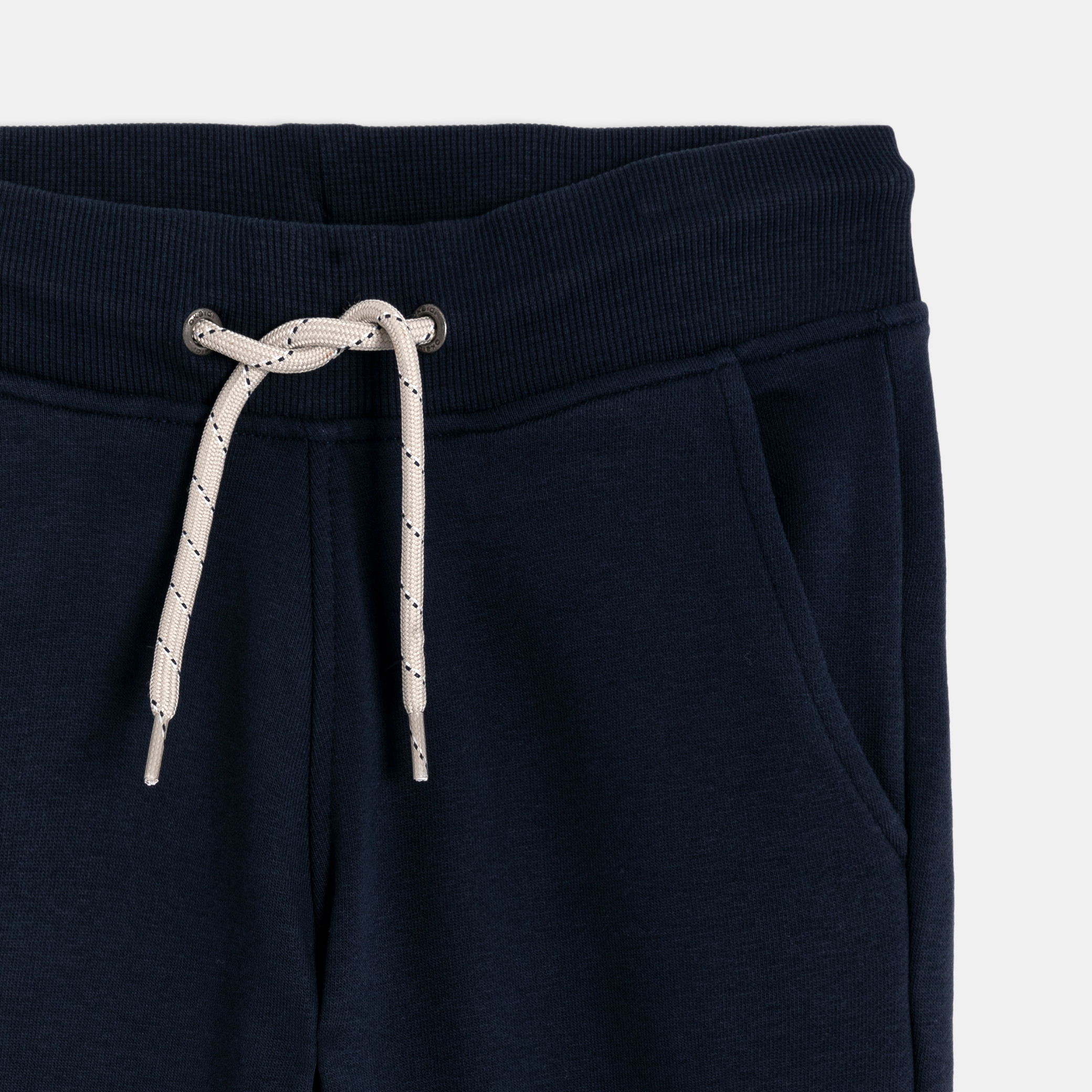 Jogging gris chiné garçon - Bleu navy
