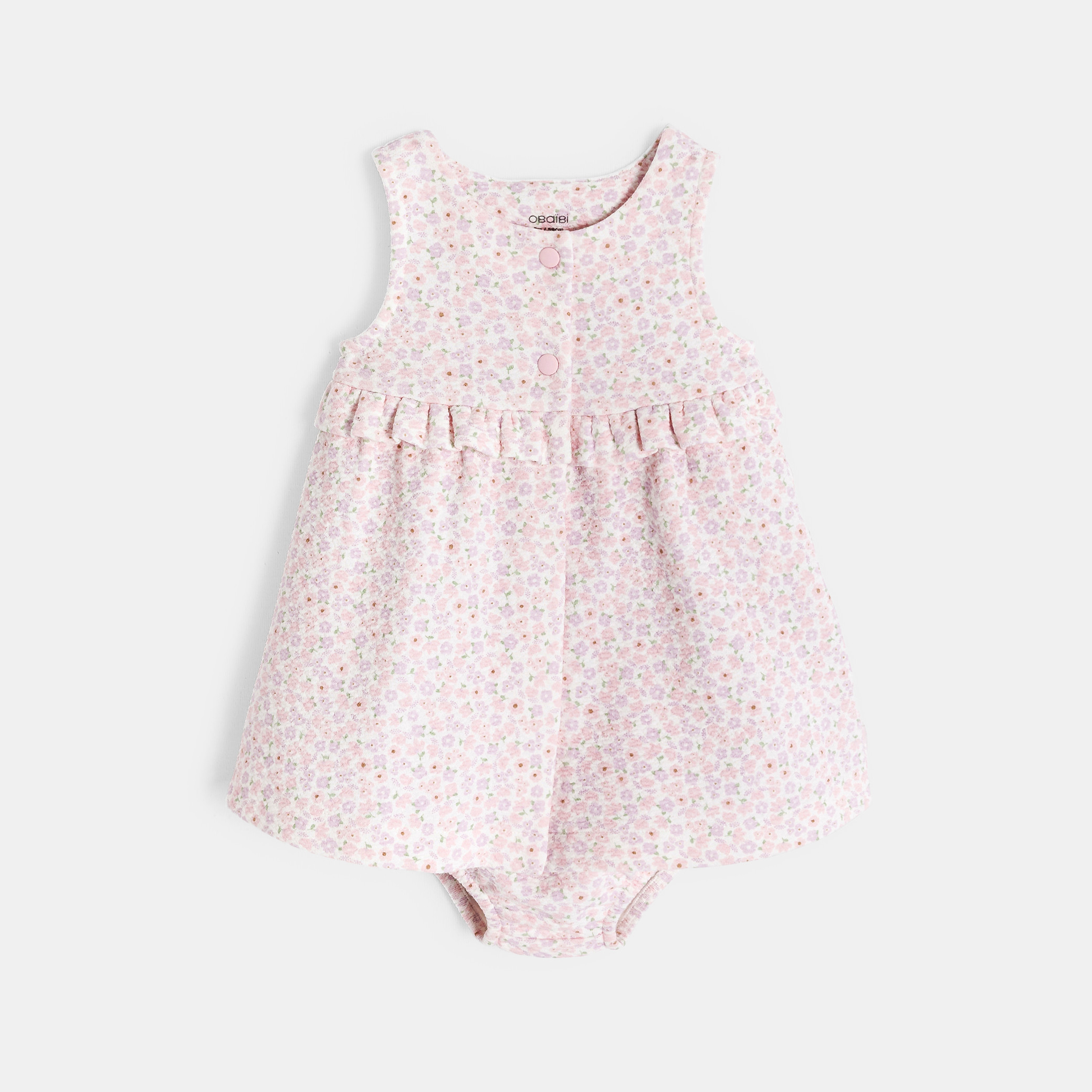 Robe imprimée fleurie rose bébé fille - Imprimé rose