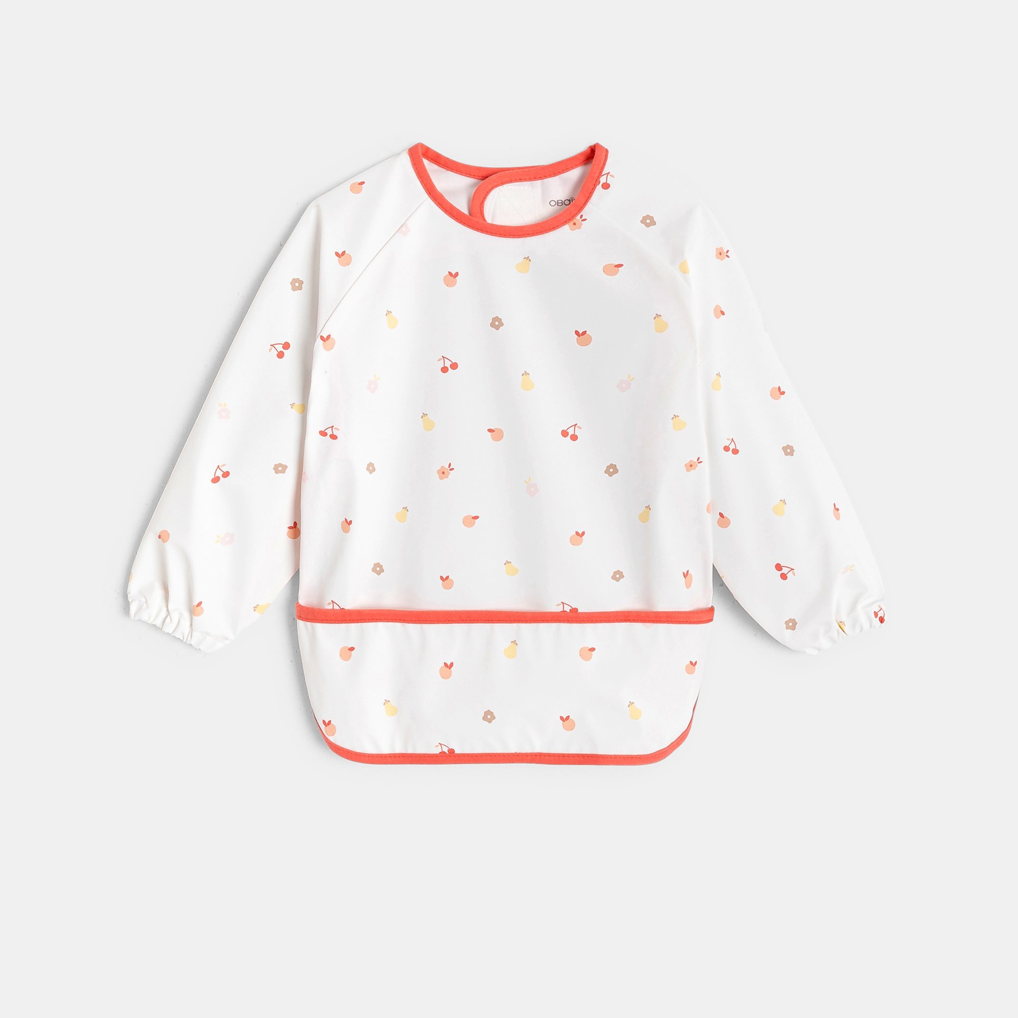 Bavoir blanc à motif bébé fille - Imprimé blanc