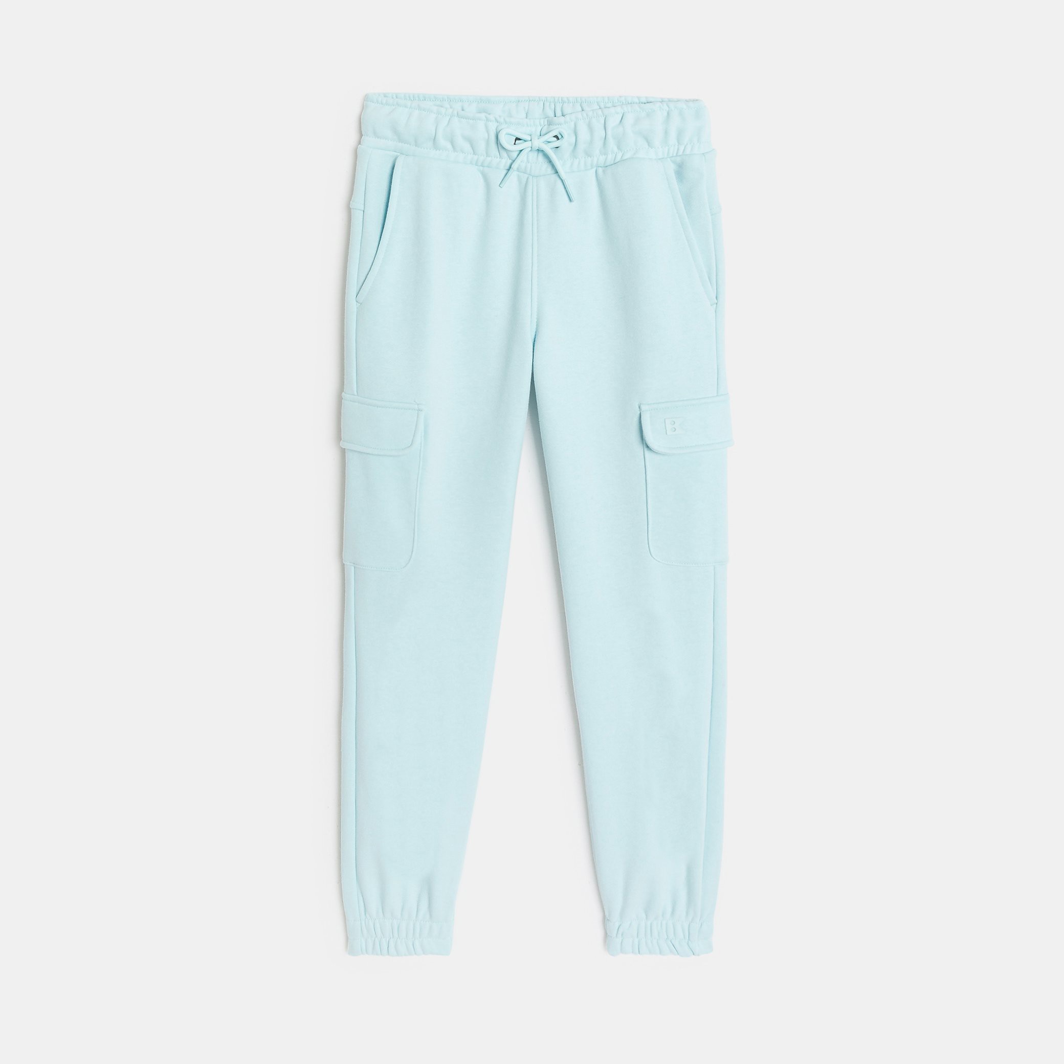 Pantalon de jogging cargo bleu Fille - Bleu glaçon