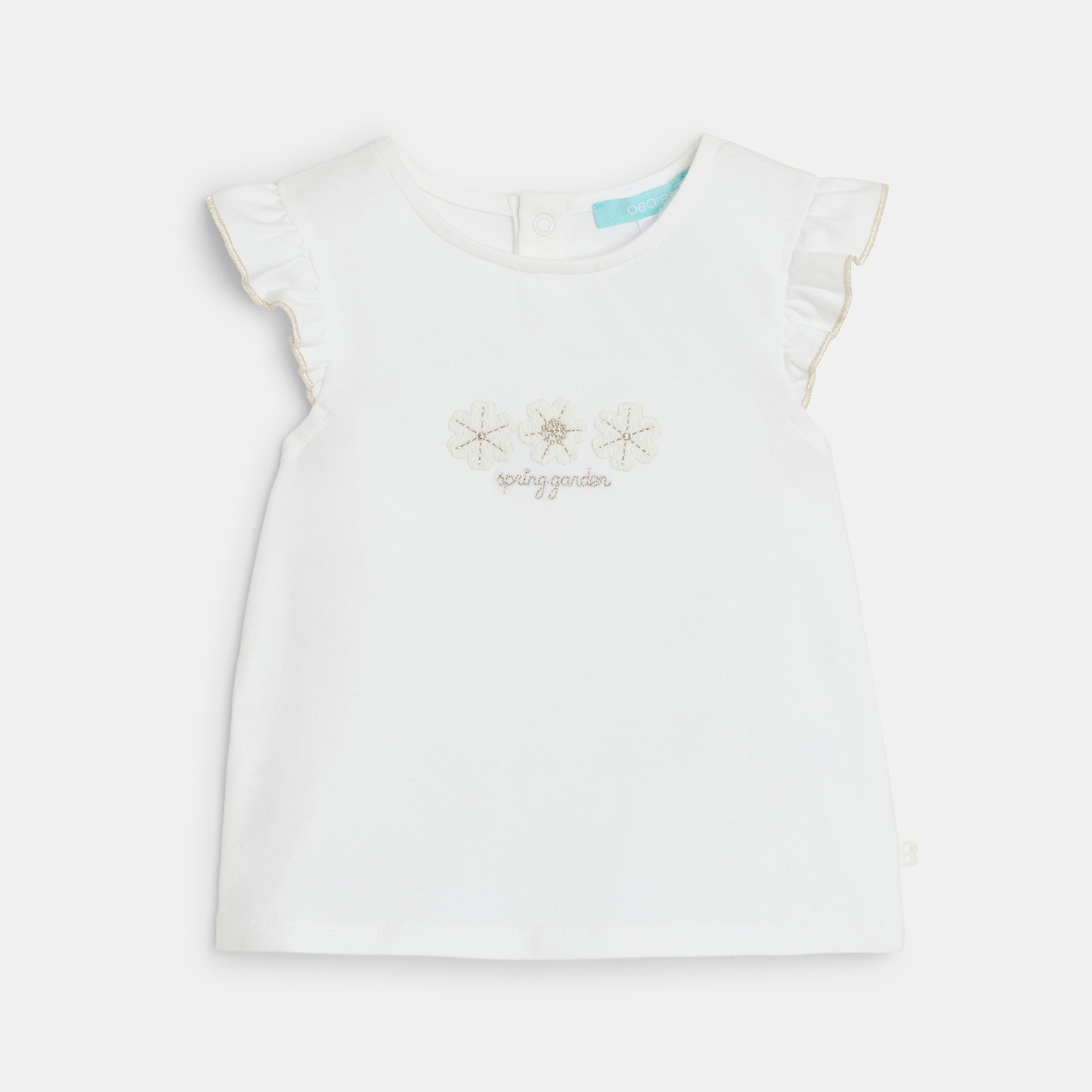 Ensemble bleu imprimé fleuri bébé fille - Imprimé bleu