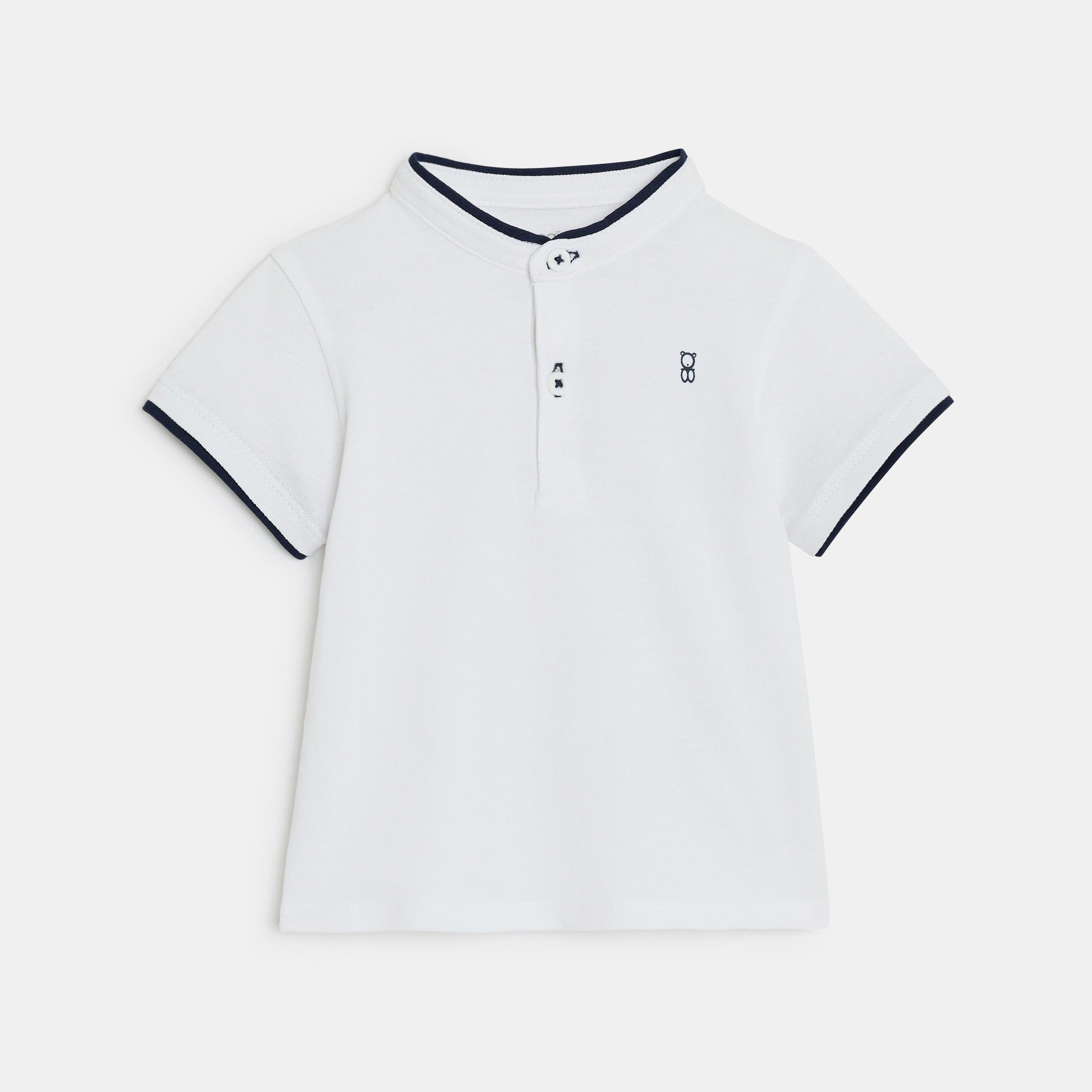 Ensemble salopette bleu bébé garçon - Beige Tres Clair