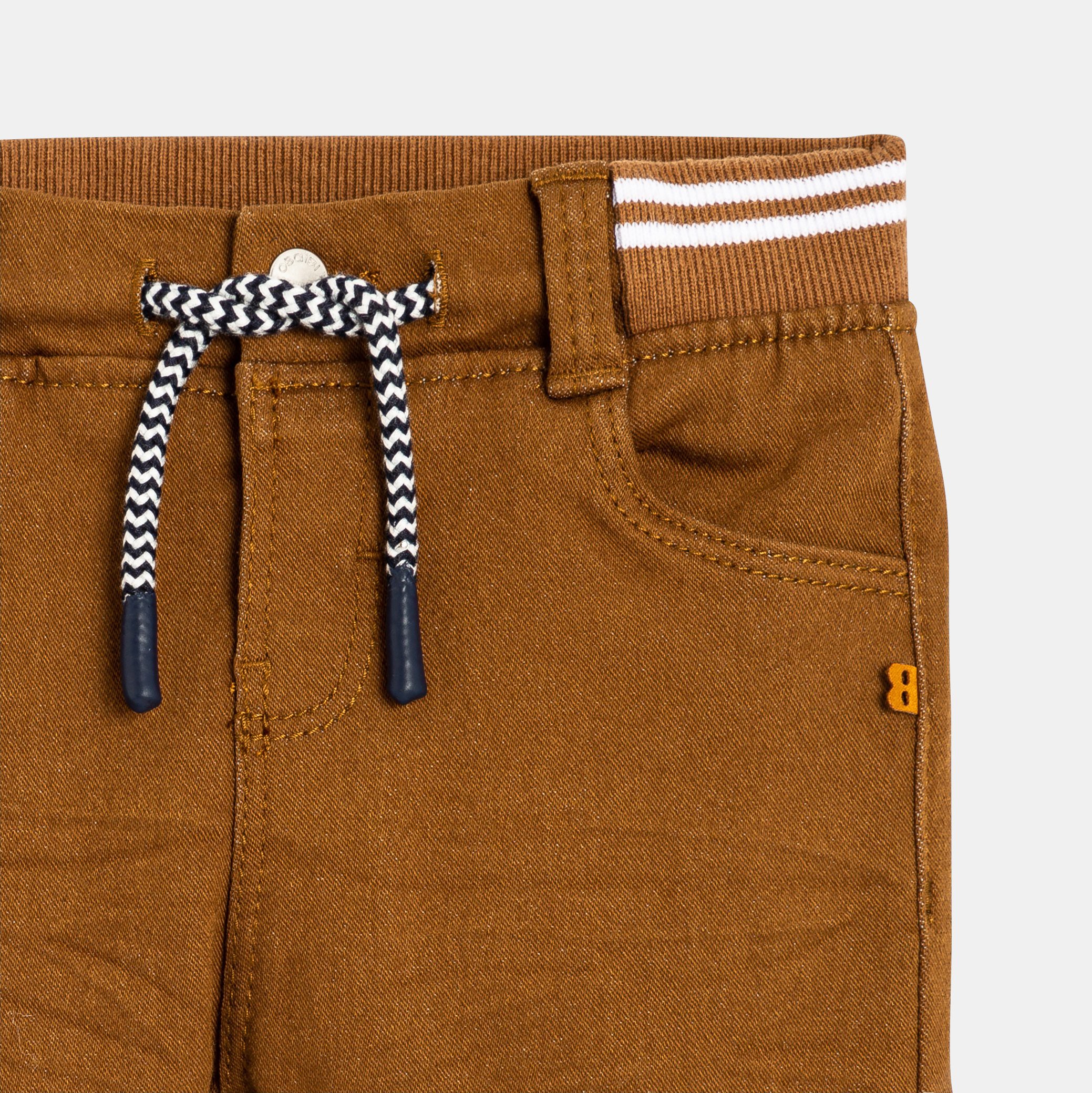 Jean denim confort ultra stretch marron bébé garçon - Marron Castor