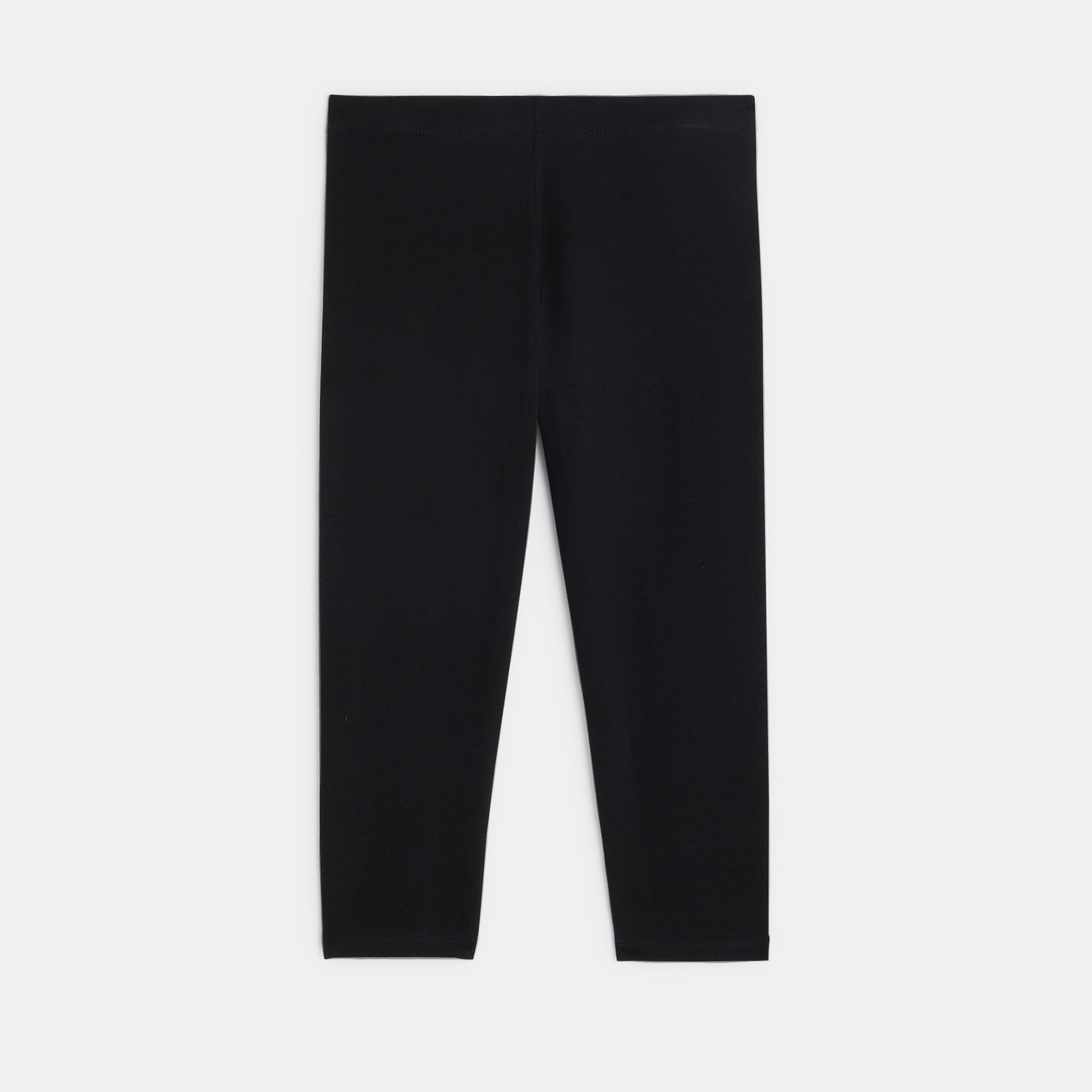 Legging court en jersey rose fille - Noir