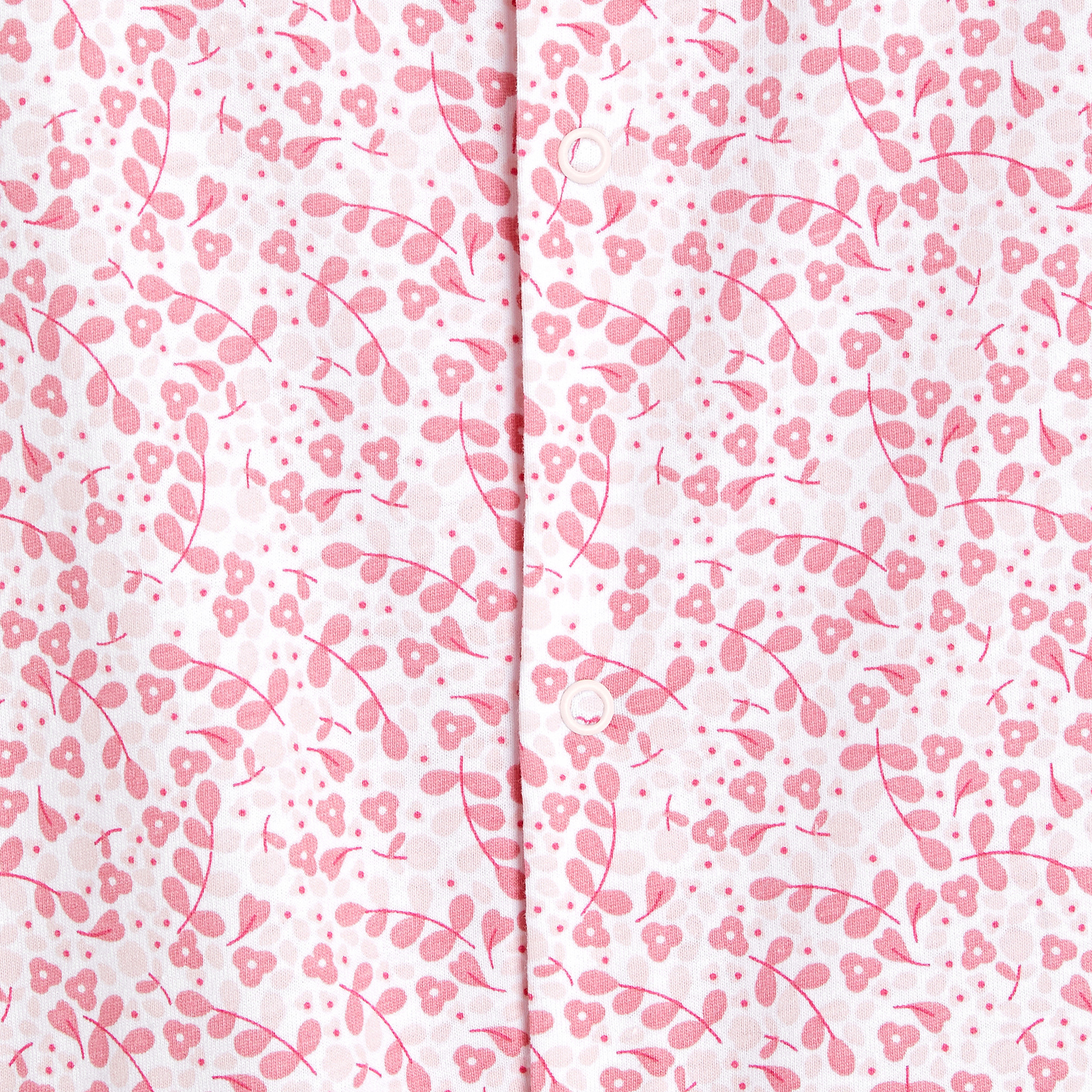 Combi courte fleurie rose bébé fille - Imprimé rose