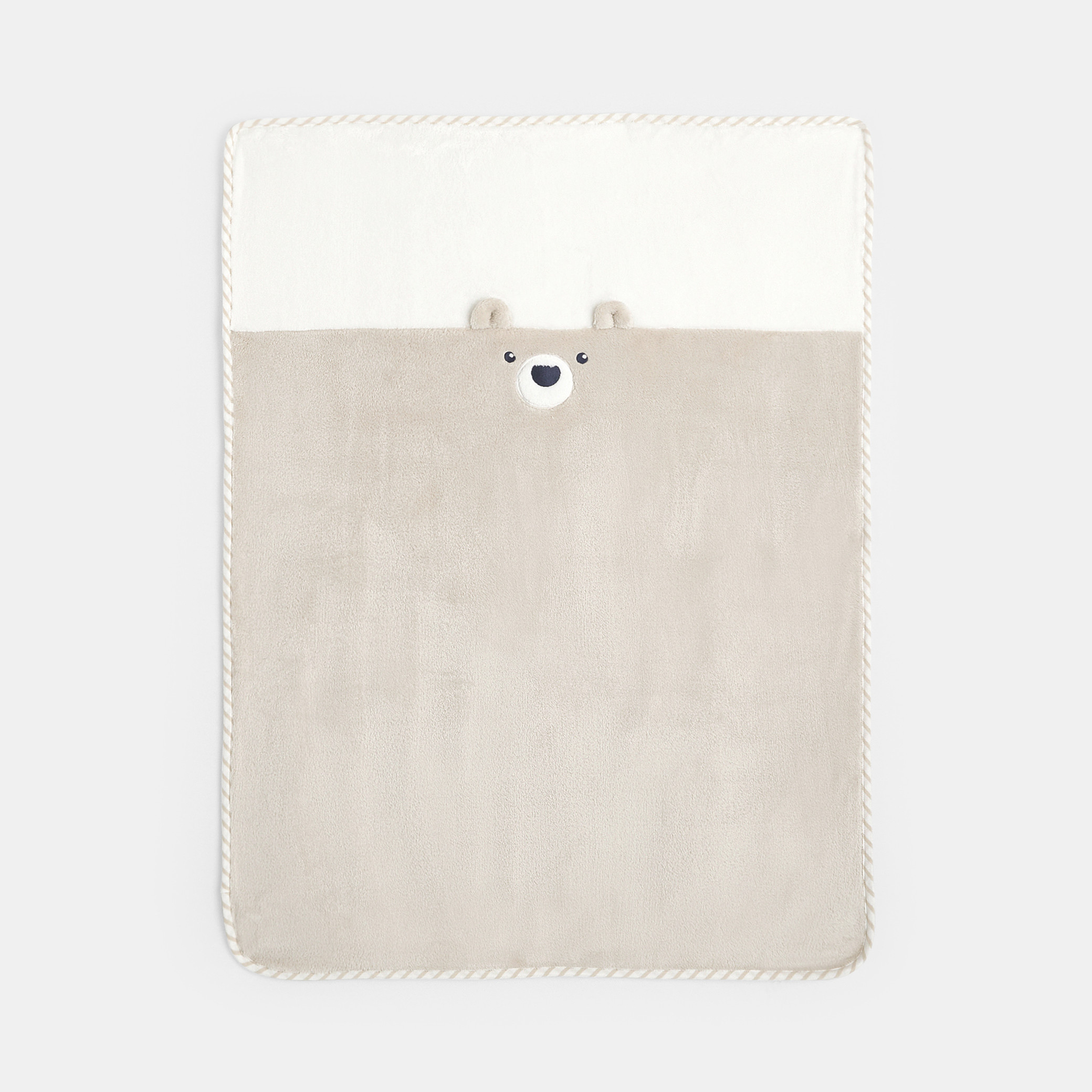Couverture polaire ours blanc bébé mixte - Blanc écru