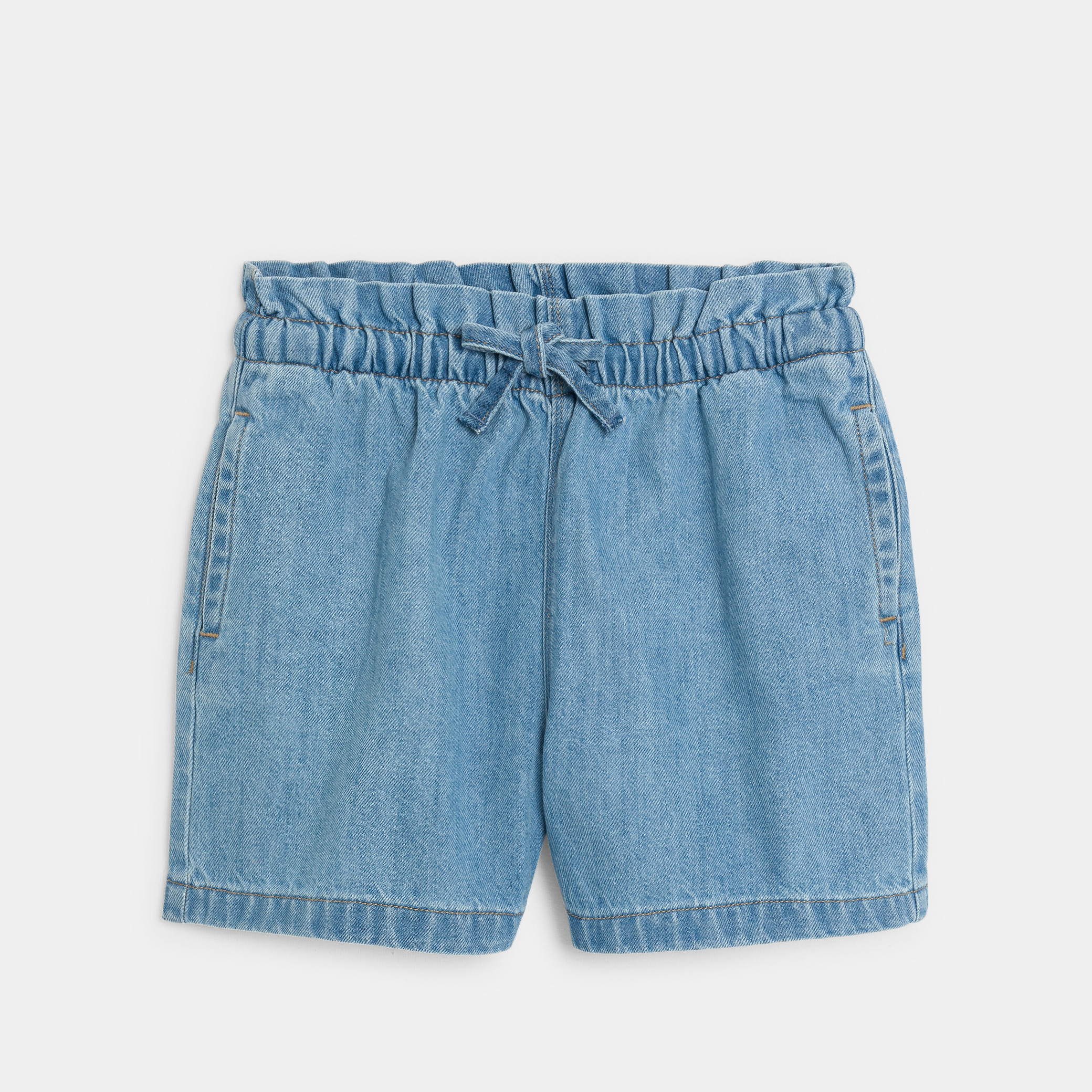 Short en jean léger bleu Fille - triple stone