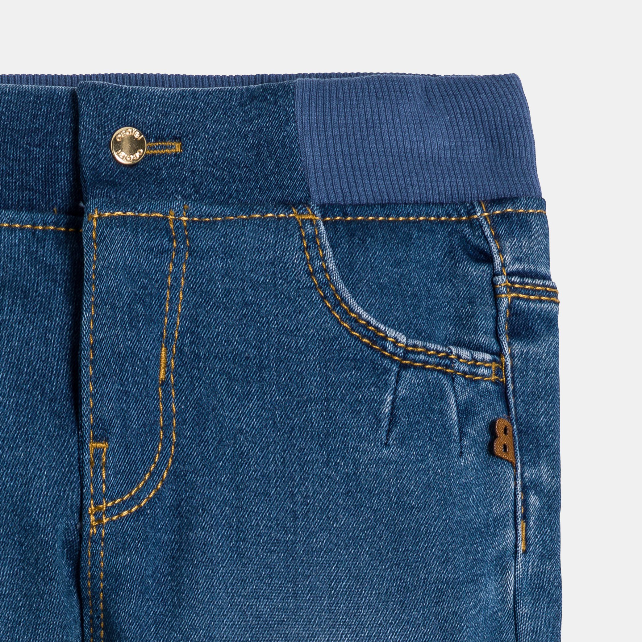 Jegging stretch bleu clair denim bébé fille - Denim bleu