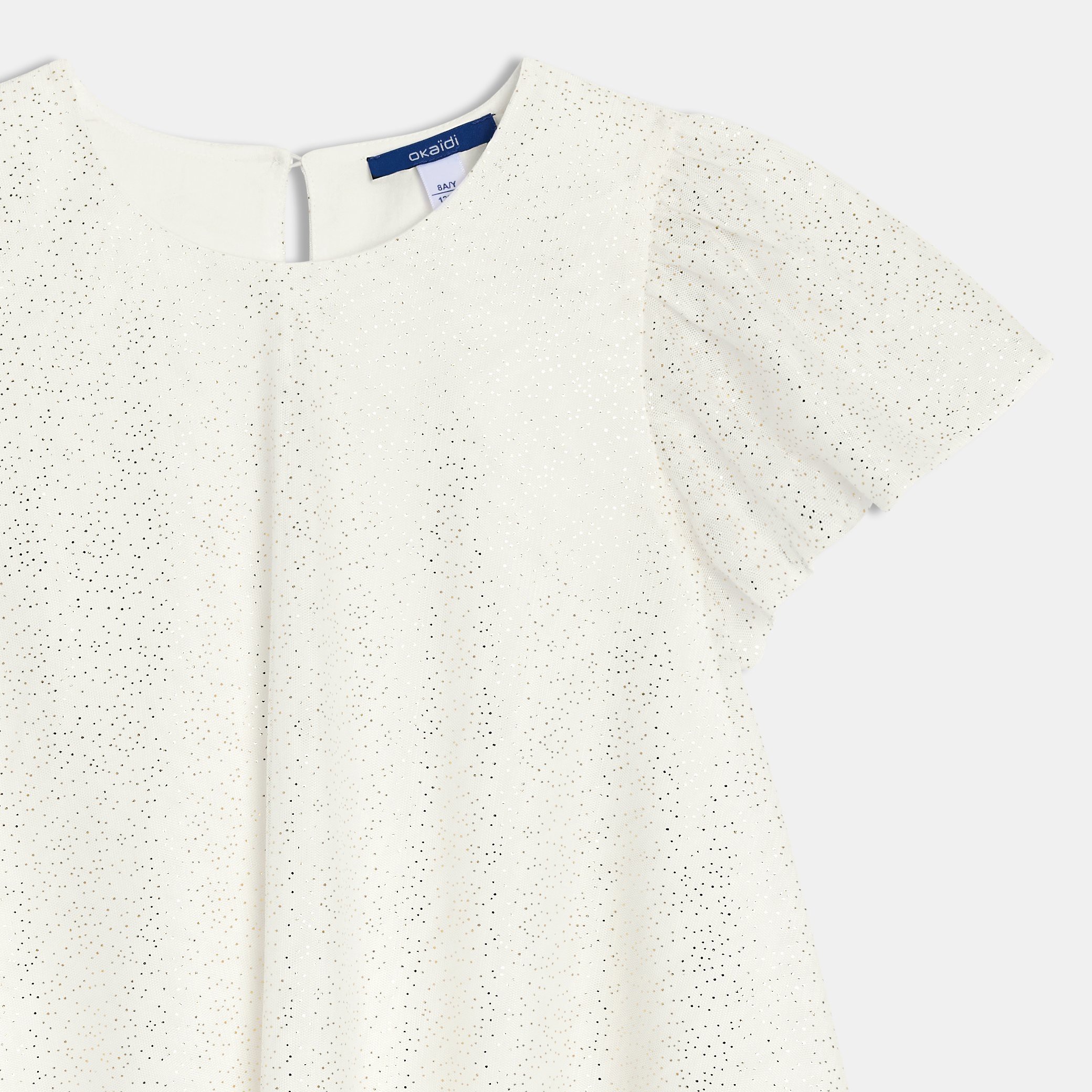 Robe de fête à paillettes blanche Fille - Blanc