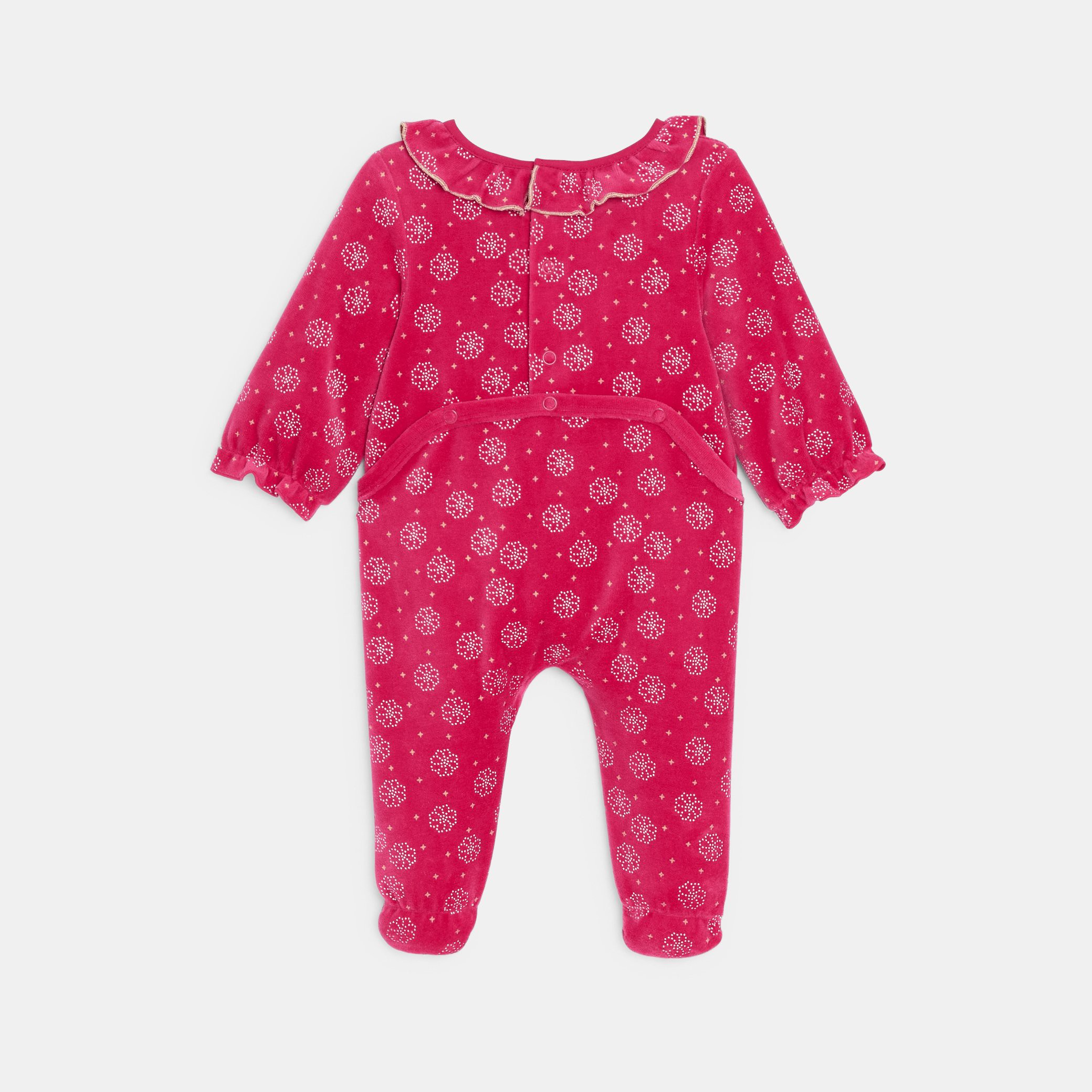 Pyjama imprimé rose bébé fille - Rose Fonce