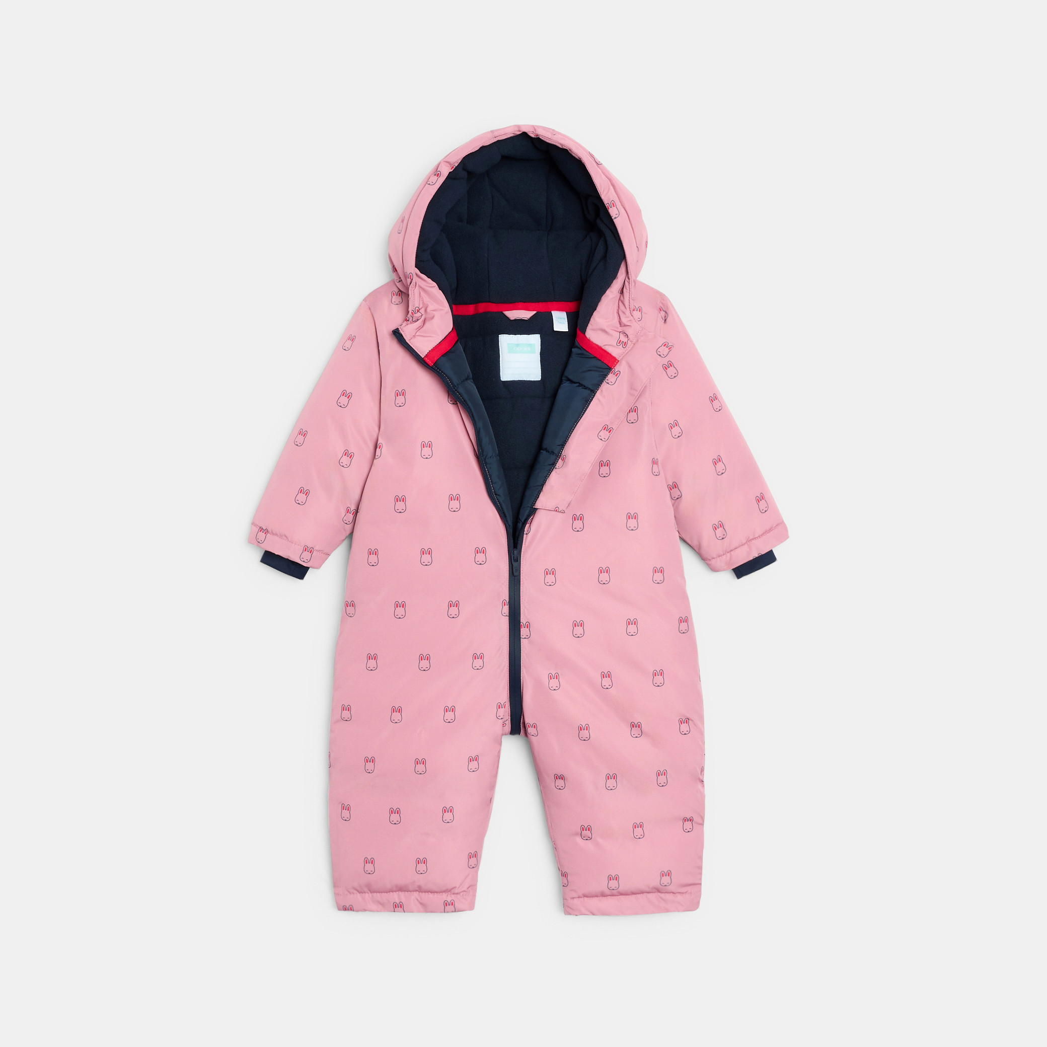 Combipilote lapin rose bébé fille - rose