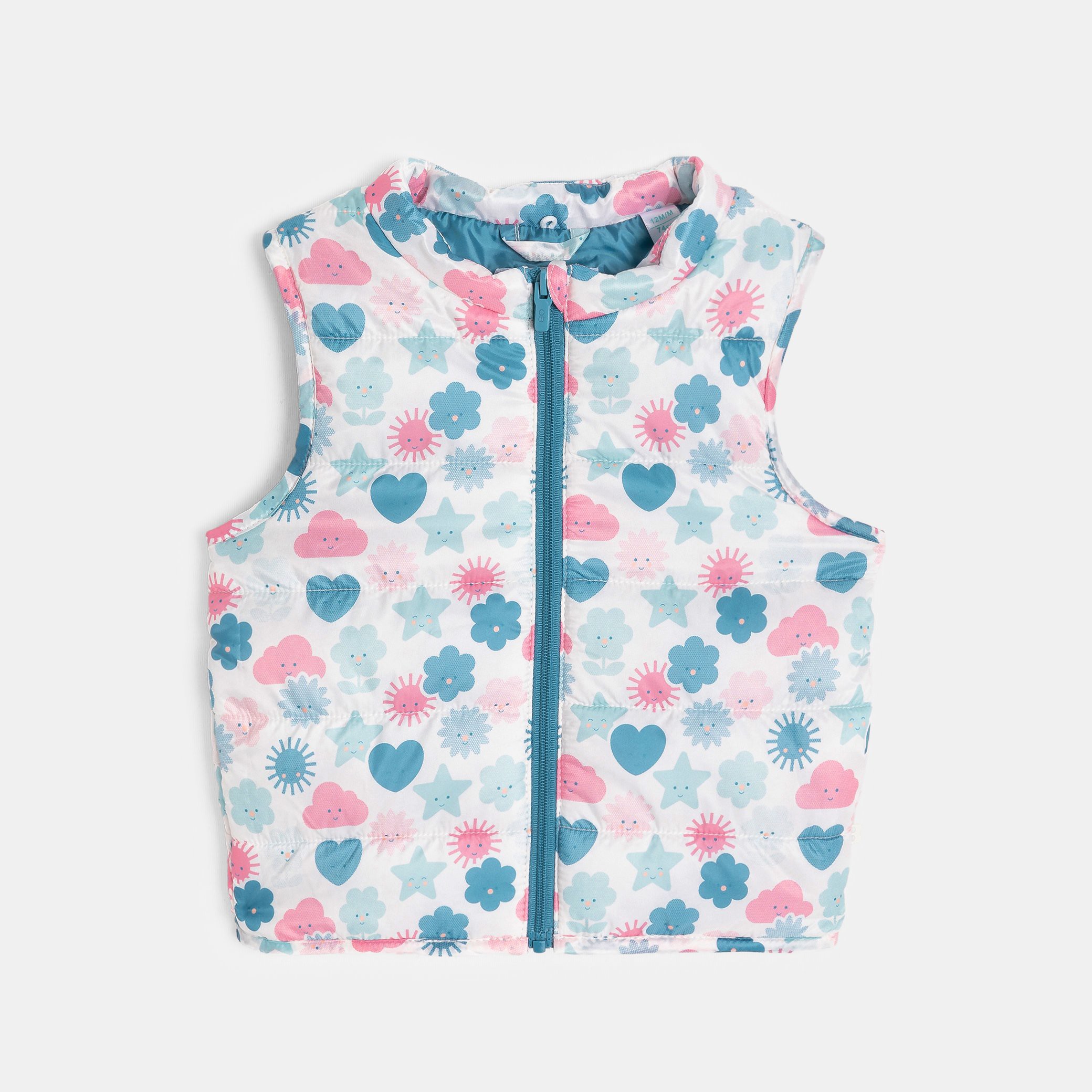 Parka 3 en 1 à capuche bleu bébé fille - Bleu Fjord