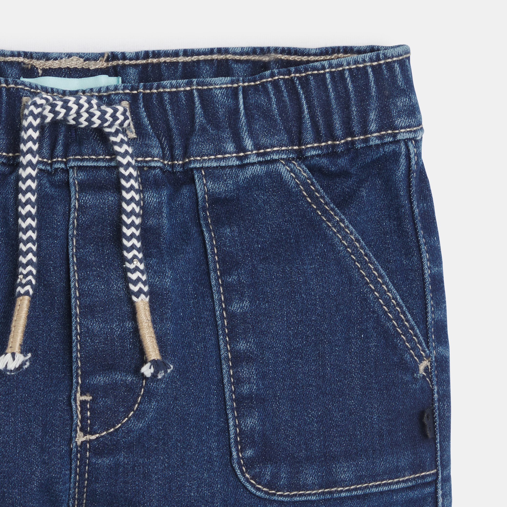Jean droit bleu stretch bébé garçon - Denim bleu stone