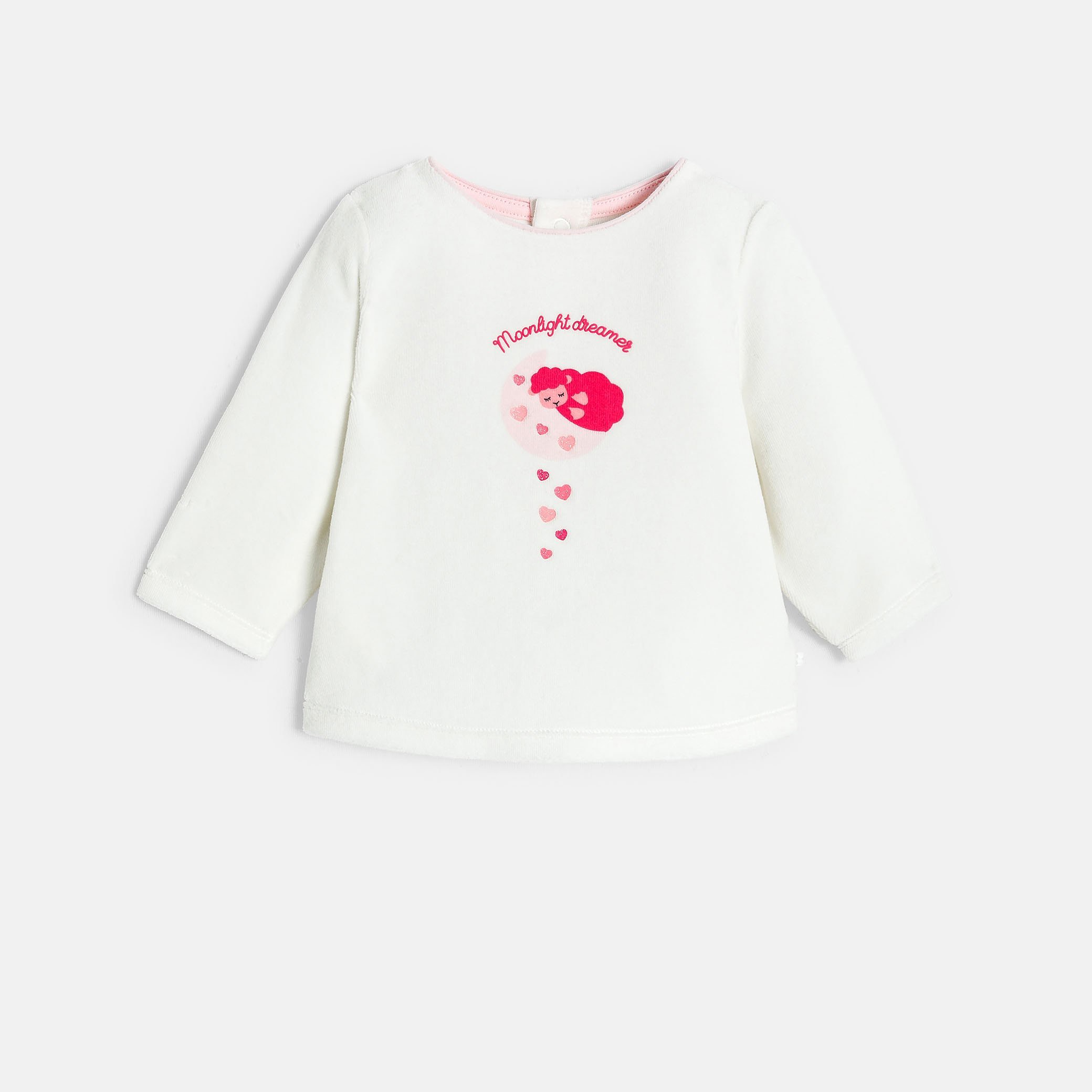 Dors bien rose à motif coeur bébé fille - Rose Thé
