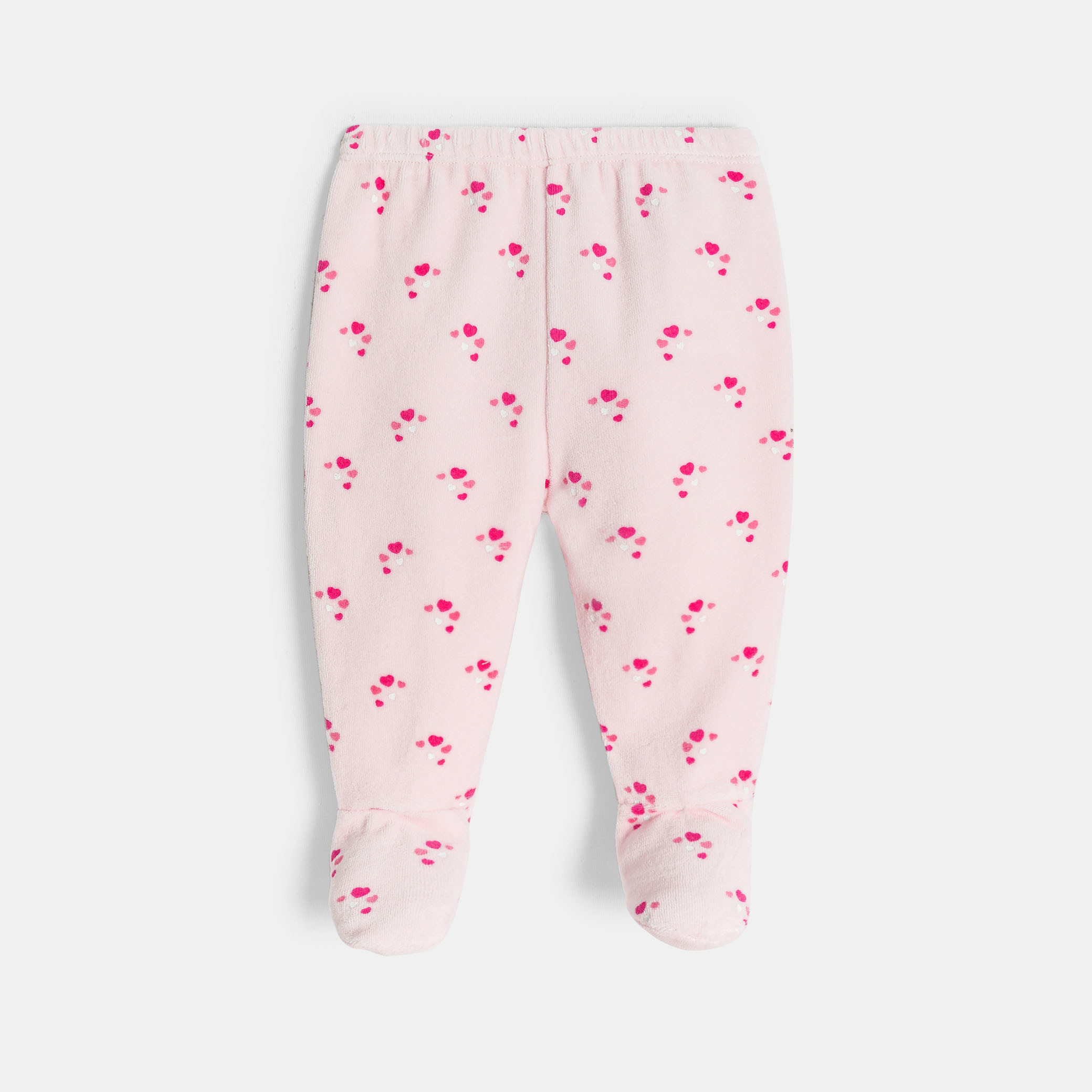Dors bien rose à motif coeur bébé fille - Rose Thé