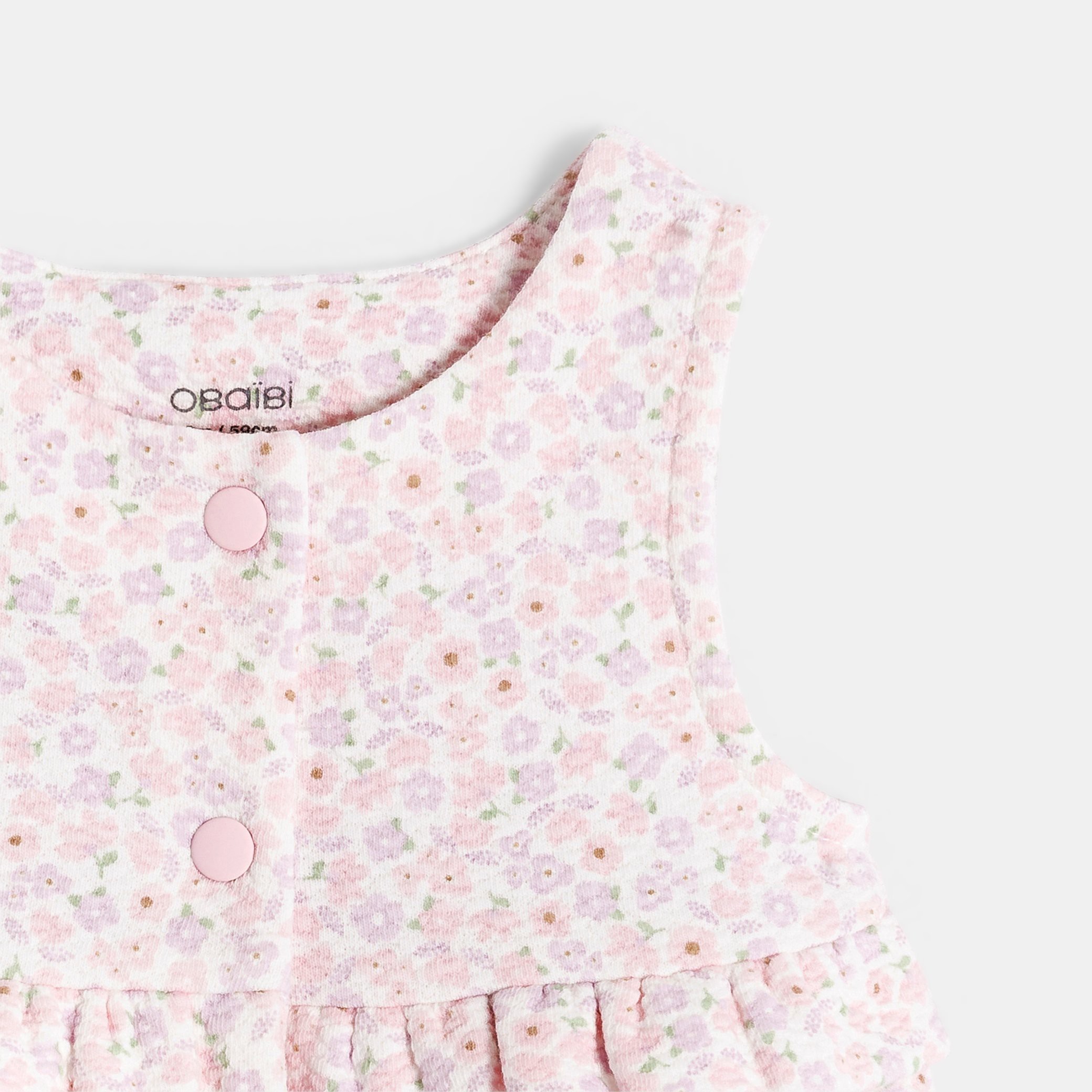 Robe imprimée fleurie rose bébé fille - Imprimé rose