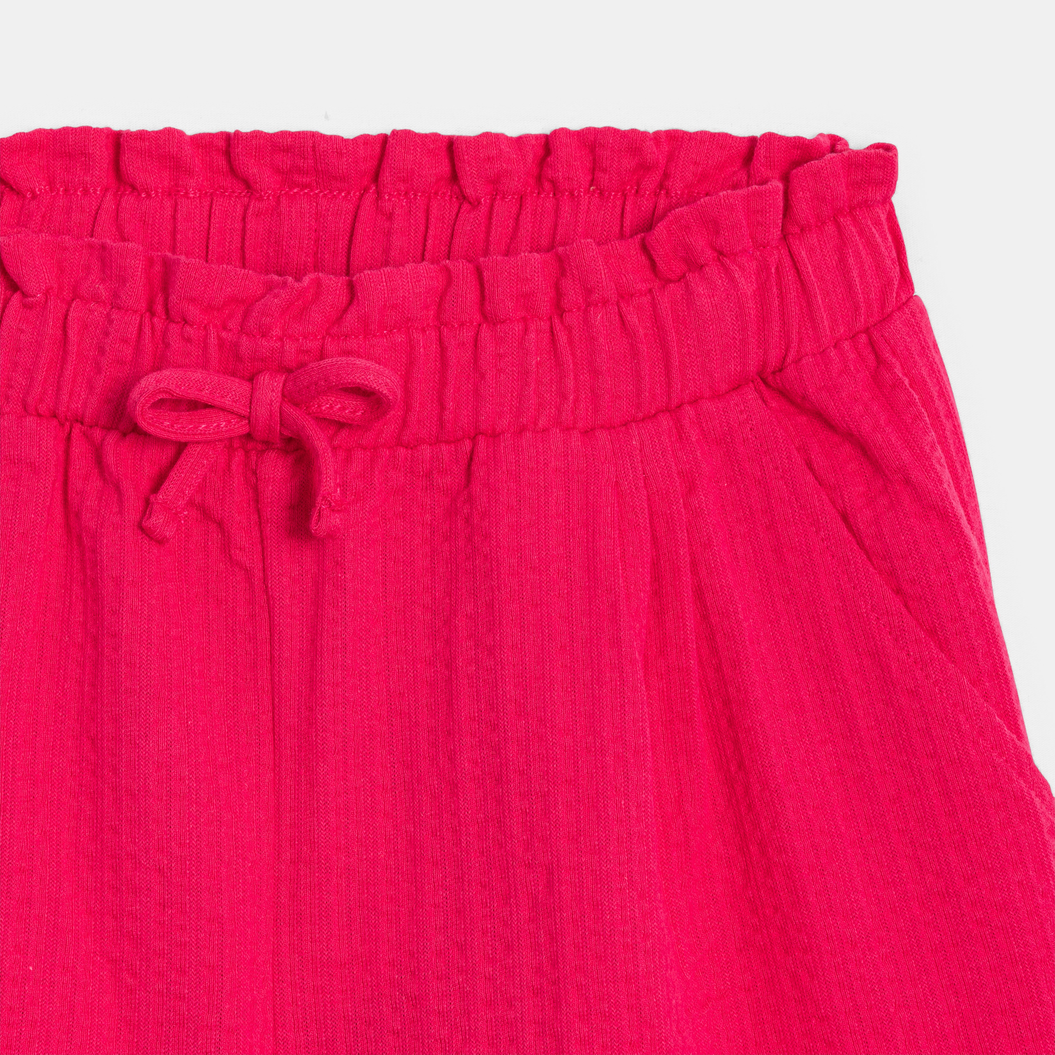 Short souple en jersey fantaisie bleu marine Fille - Fuschia Fonce