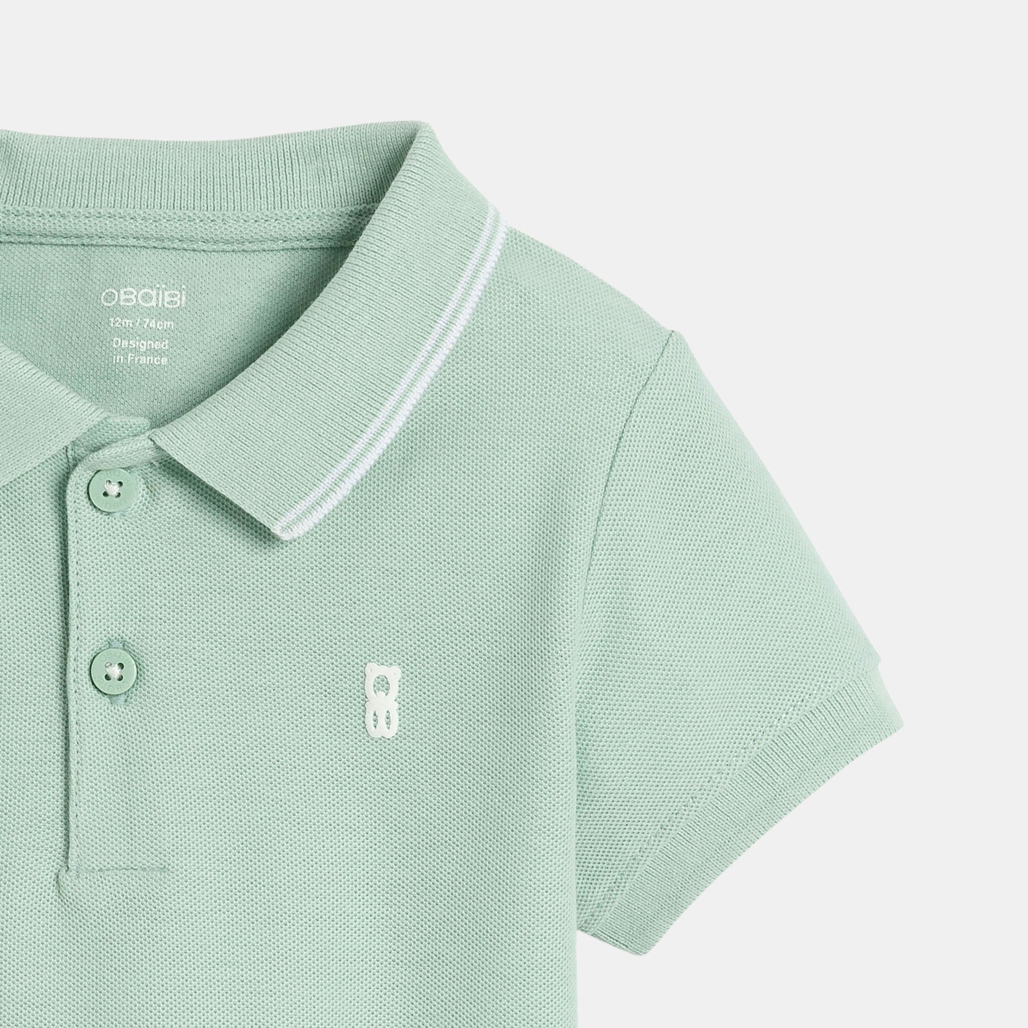 Polo bleu bébé garçon - Vert Tres Clair