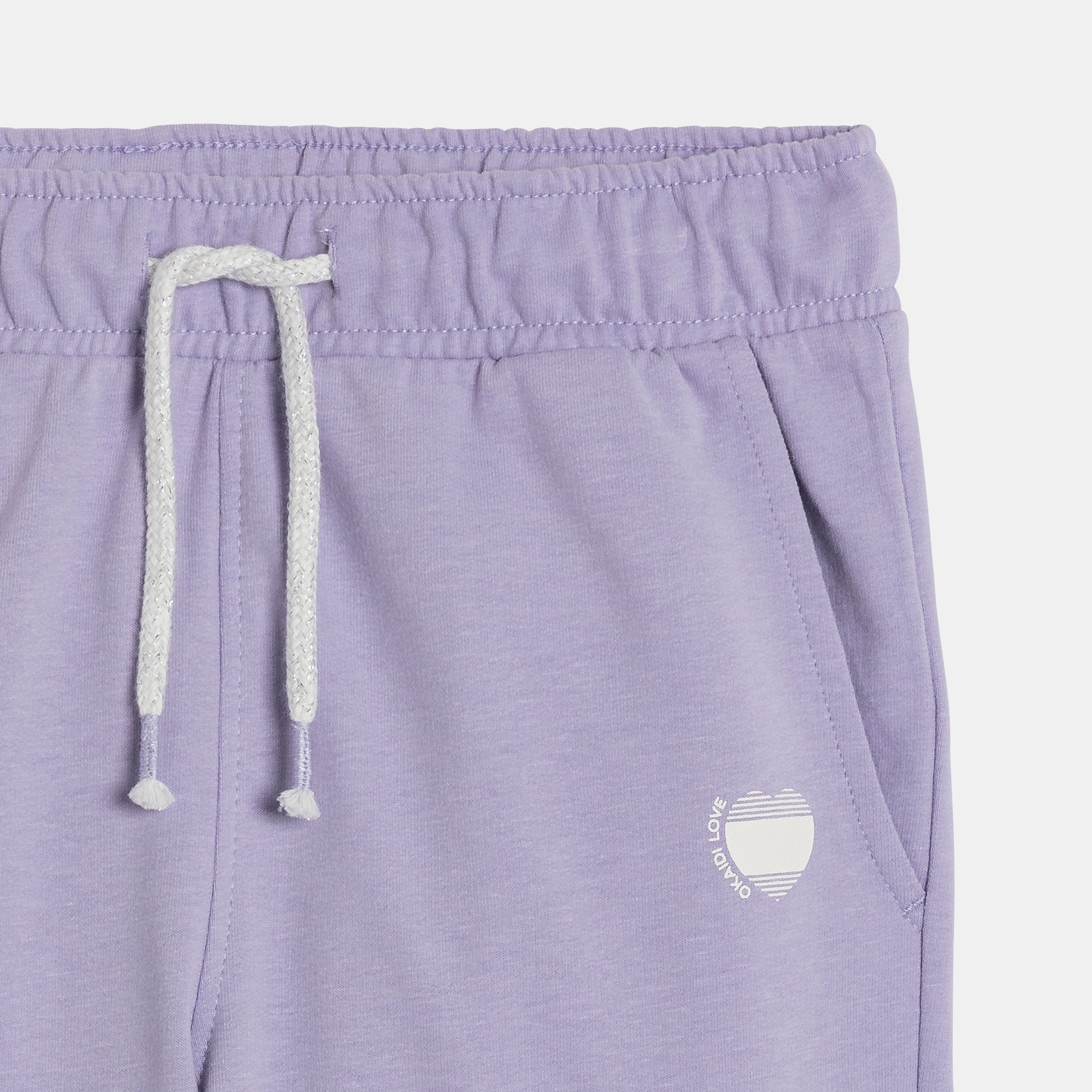 Jogging rose en molleton Fille - Violet Orchidée