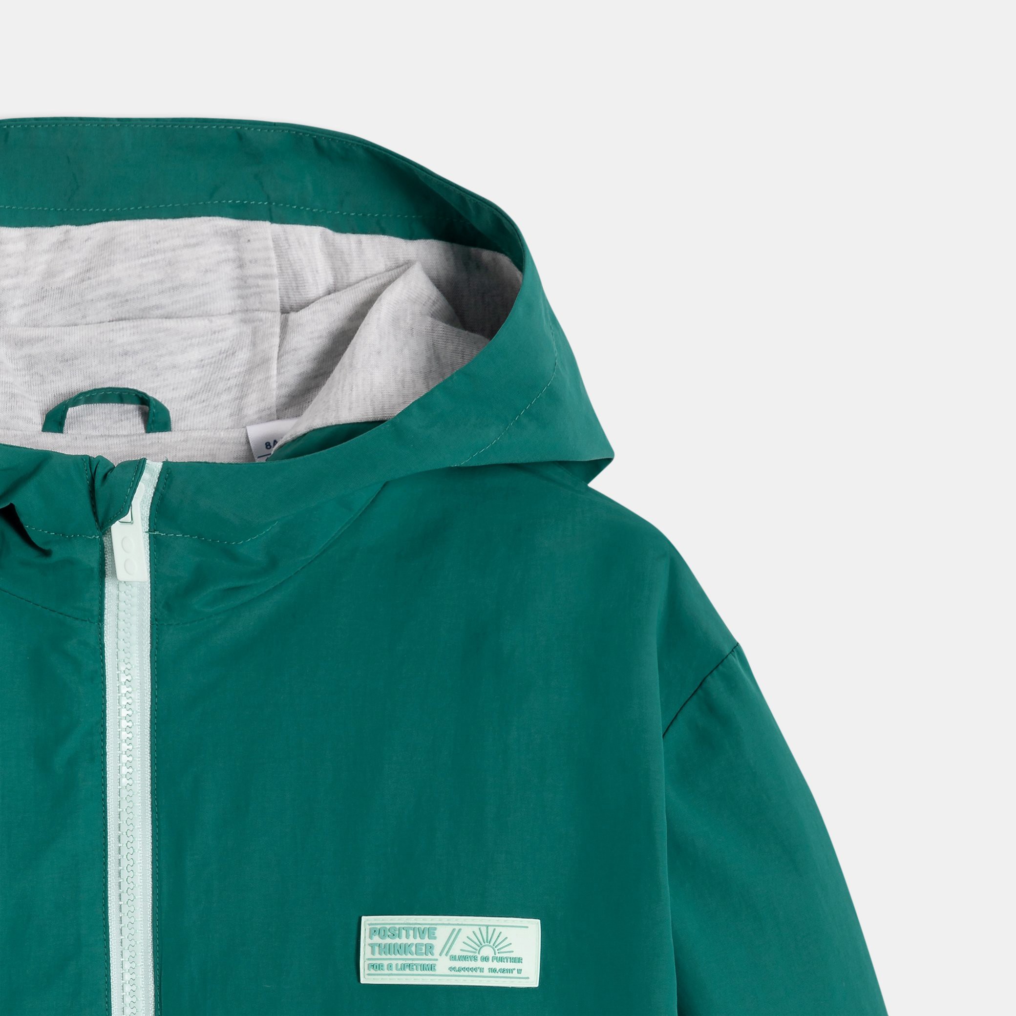 Blouson coupe-vent déperlant bleu Garçon - Vert Emeraude