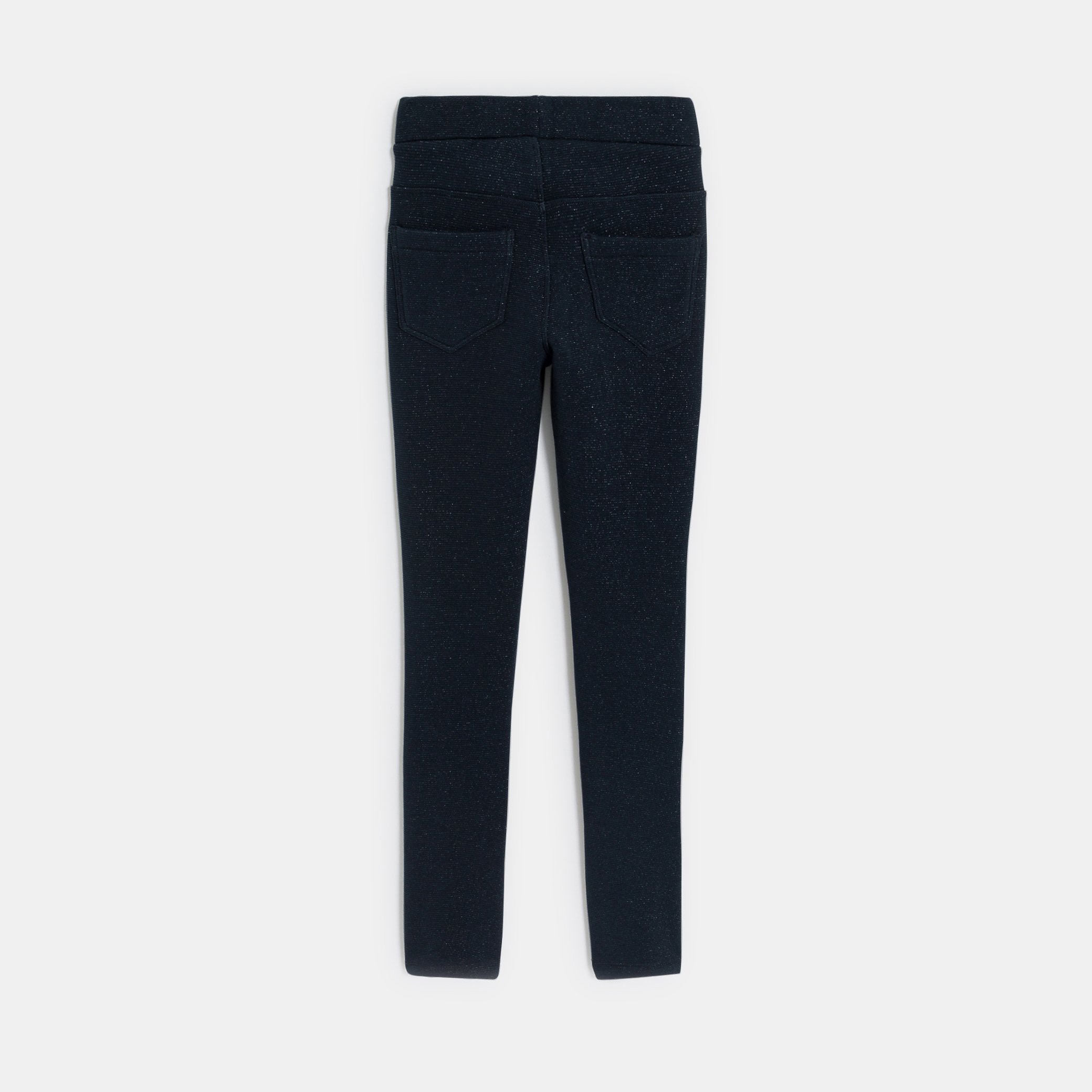 Jegging en jersey Milano pailleté beige foncé Fille - Noir