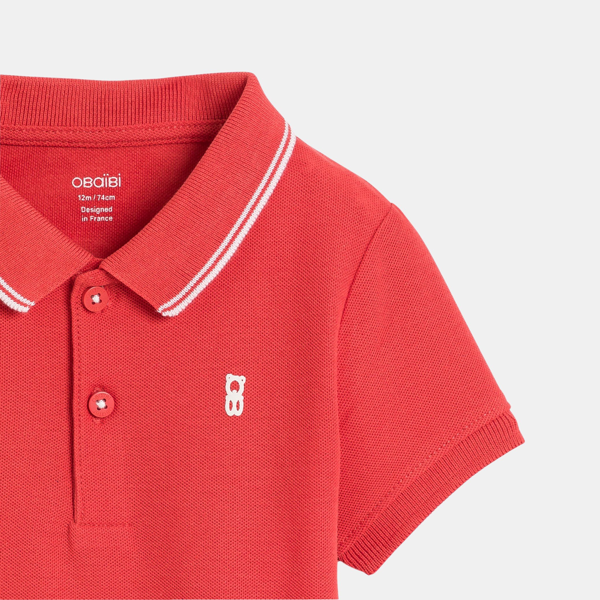 Polo bleu bébé garçon - Corail  Moyen