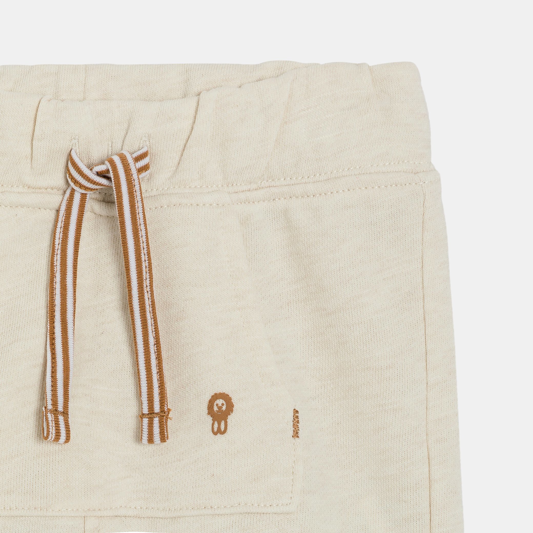 Short molleton beige bébé garçon - Beige chiné
