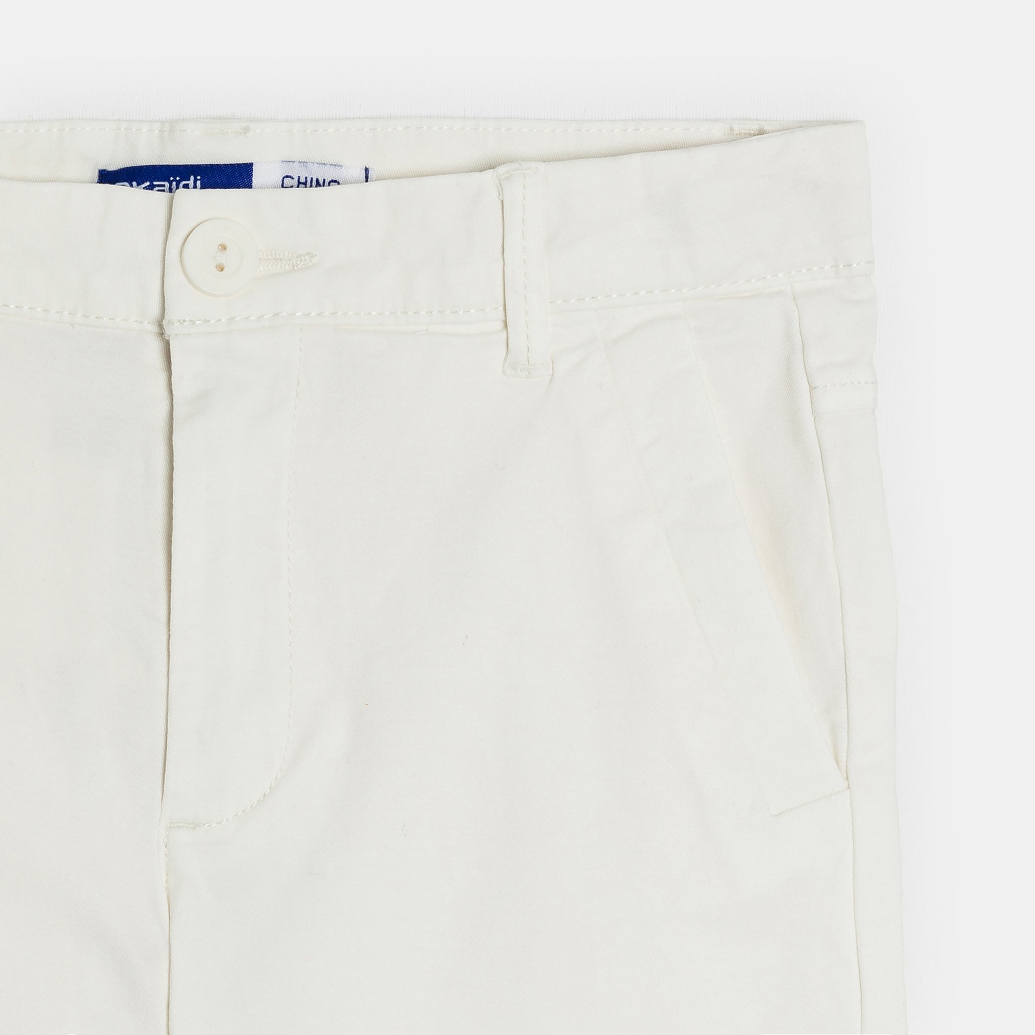 Pantalon chino uni blanc Garçon - Blanc