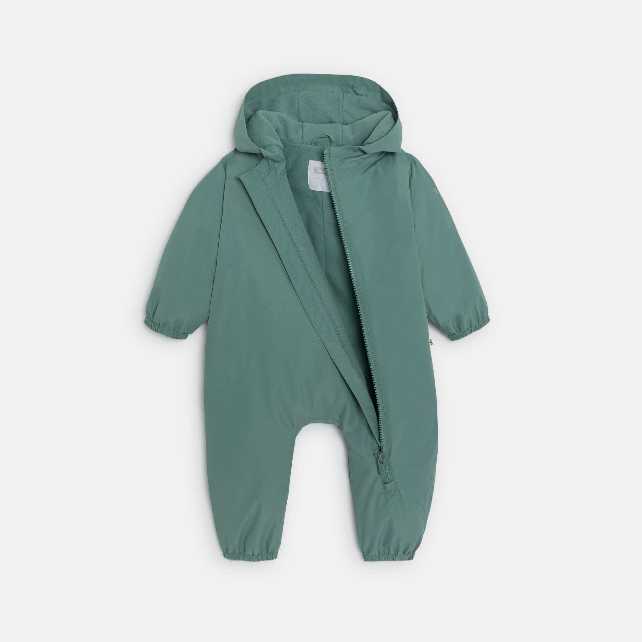 Combinaison de pluie doublée polaire vert bébé mixte - Vert Amande