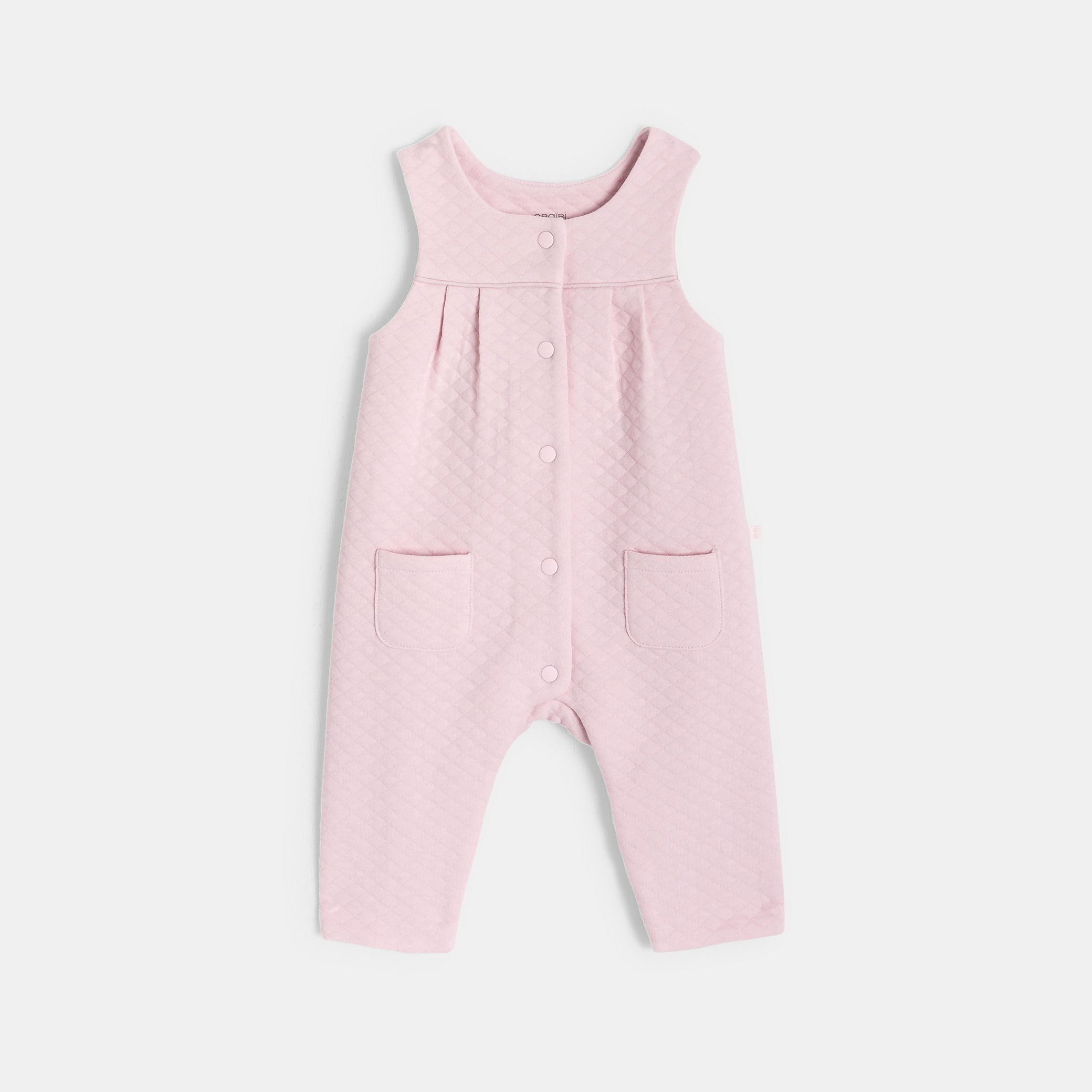 Ensemble salopette rose et body imprimé bébé fille - Rose rêve