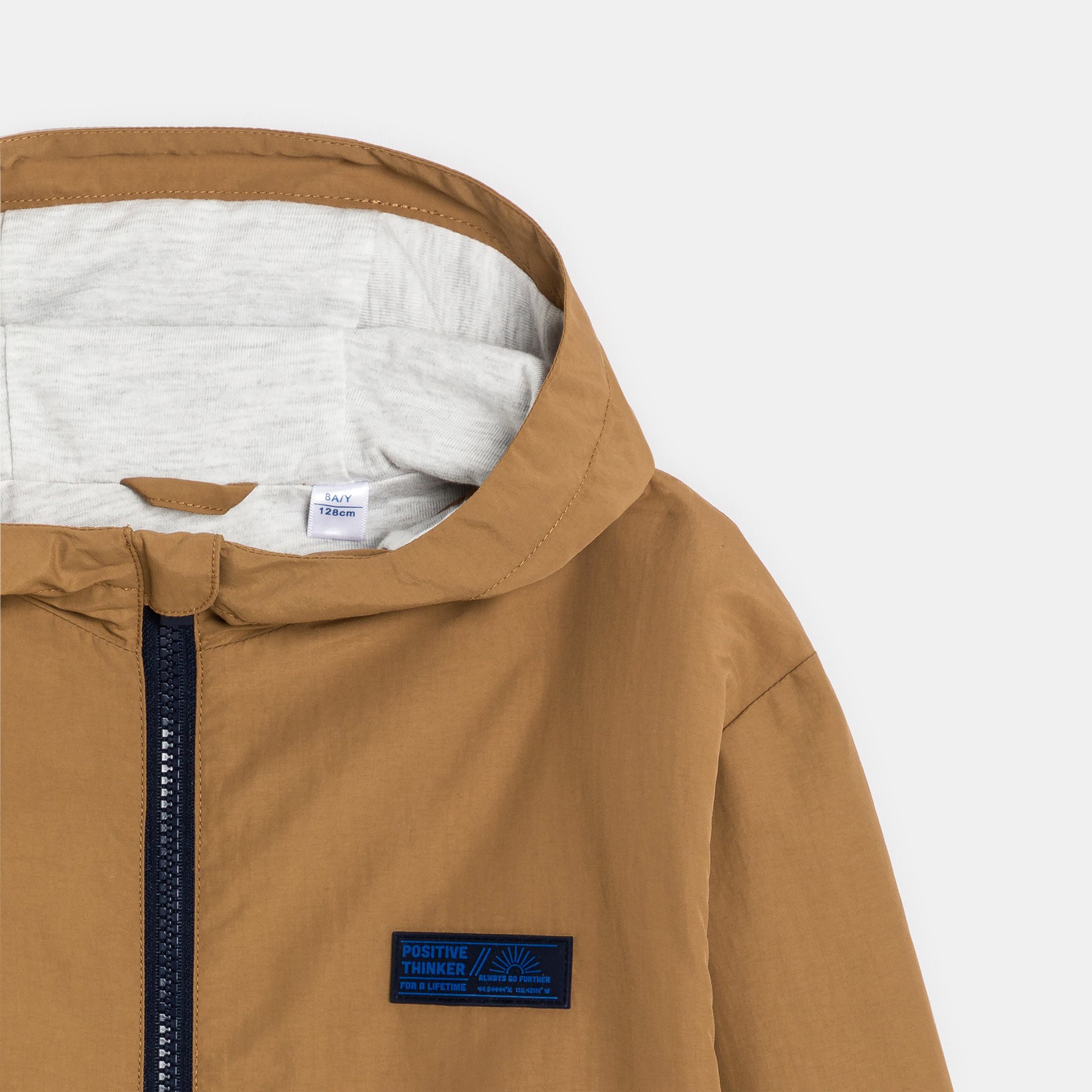 Blouson coupe-vent déperlant bleu Garçon - Brun Clair