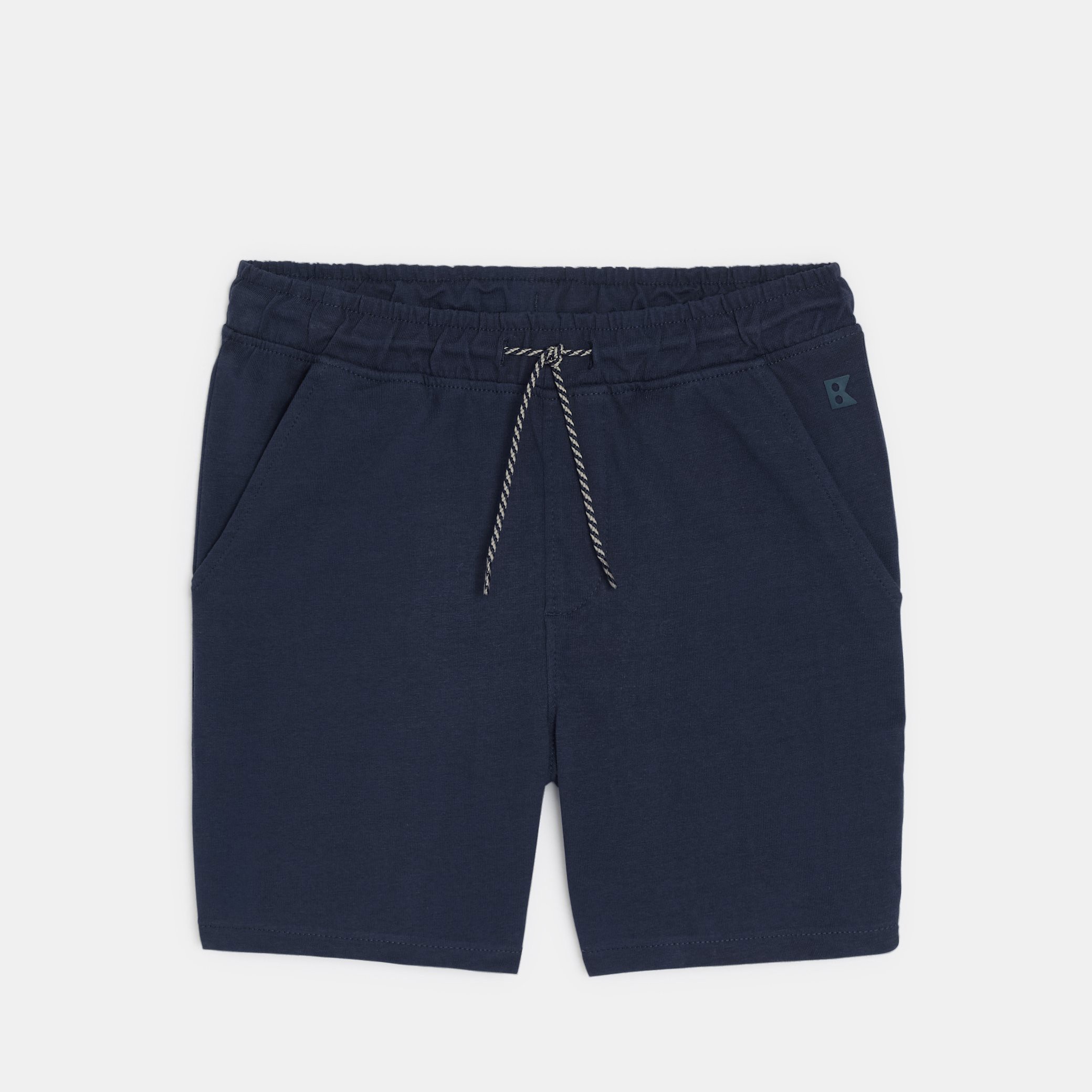 Bermuda en coton bleu garçon - Bleu navy