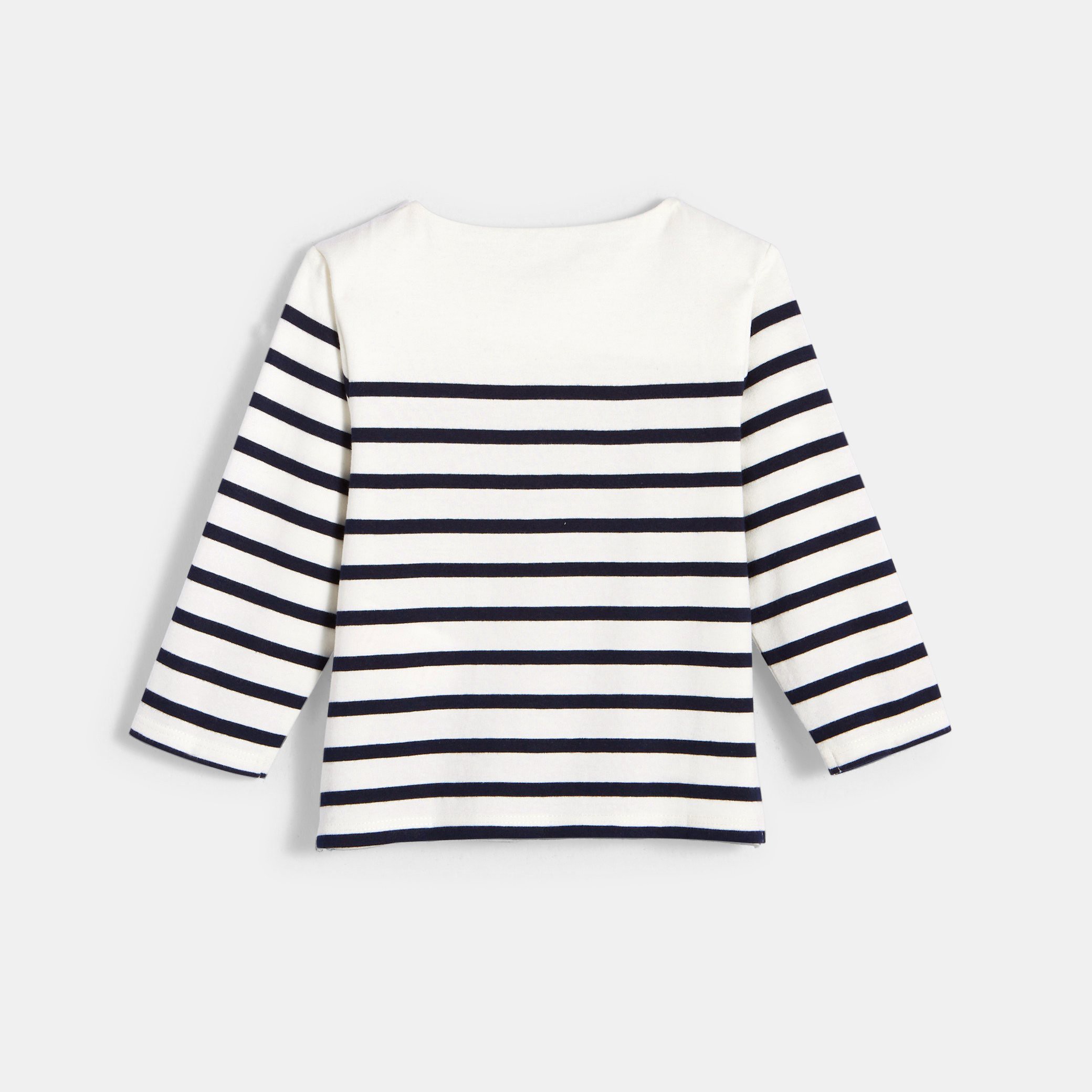 T-shirt marinière bleu bébé garçon - Rayures bleu