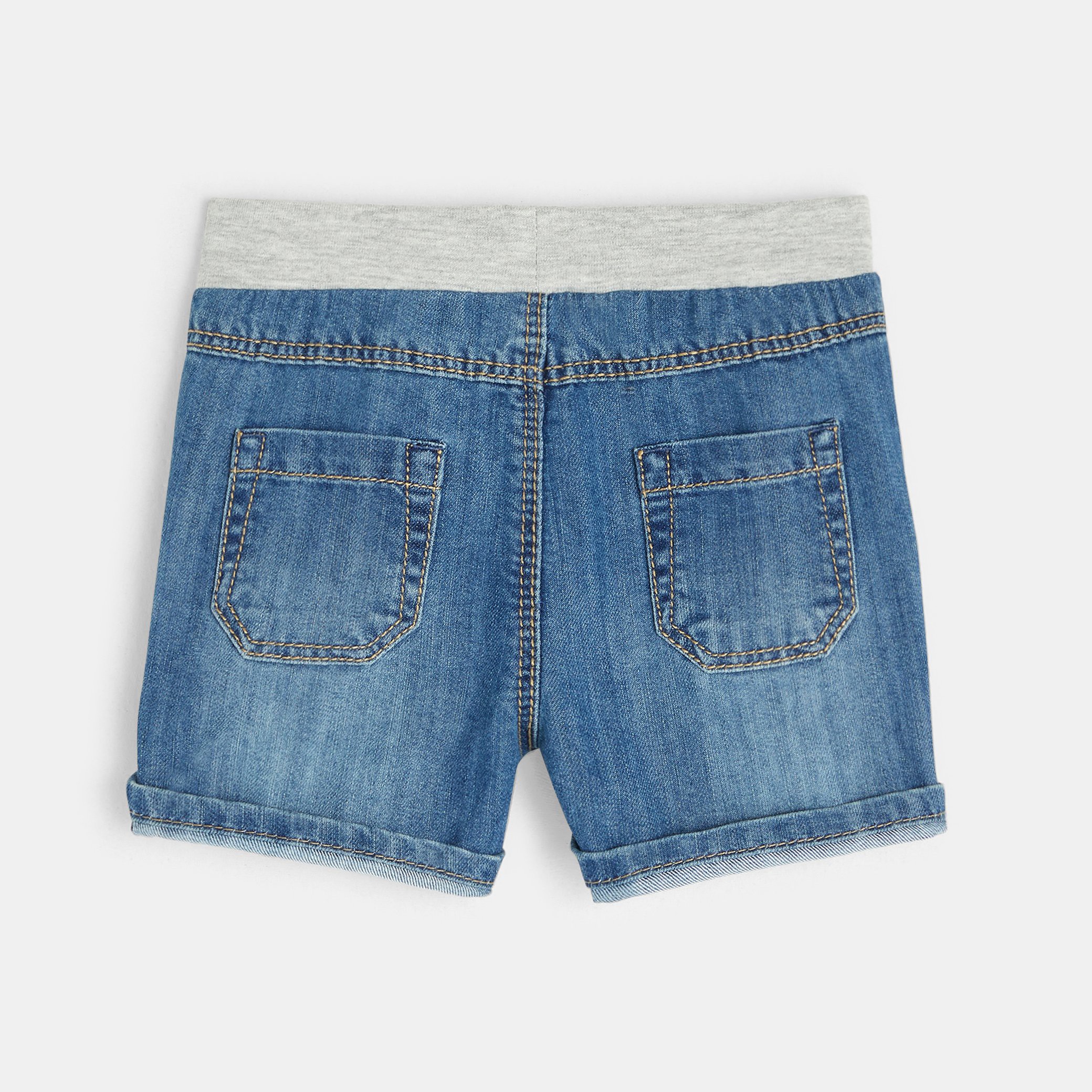 Short denim bleu bébé garçon - Denim bleu stone