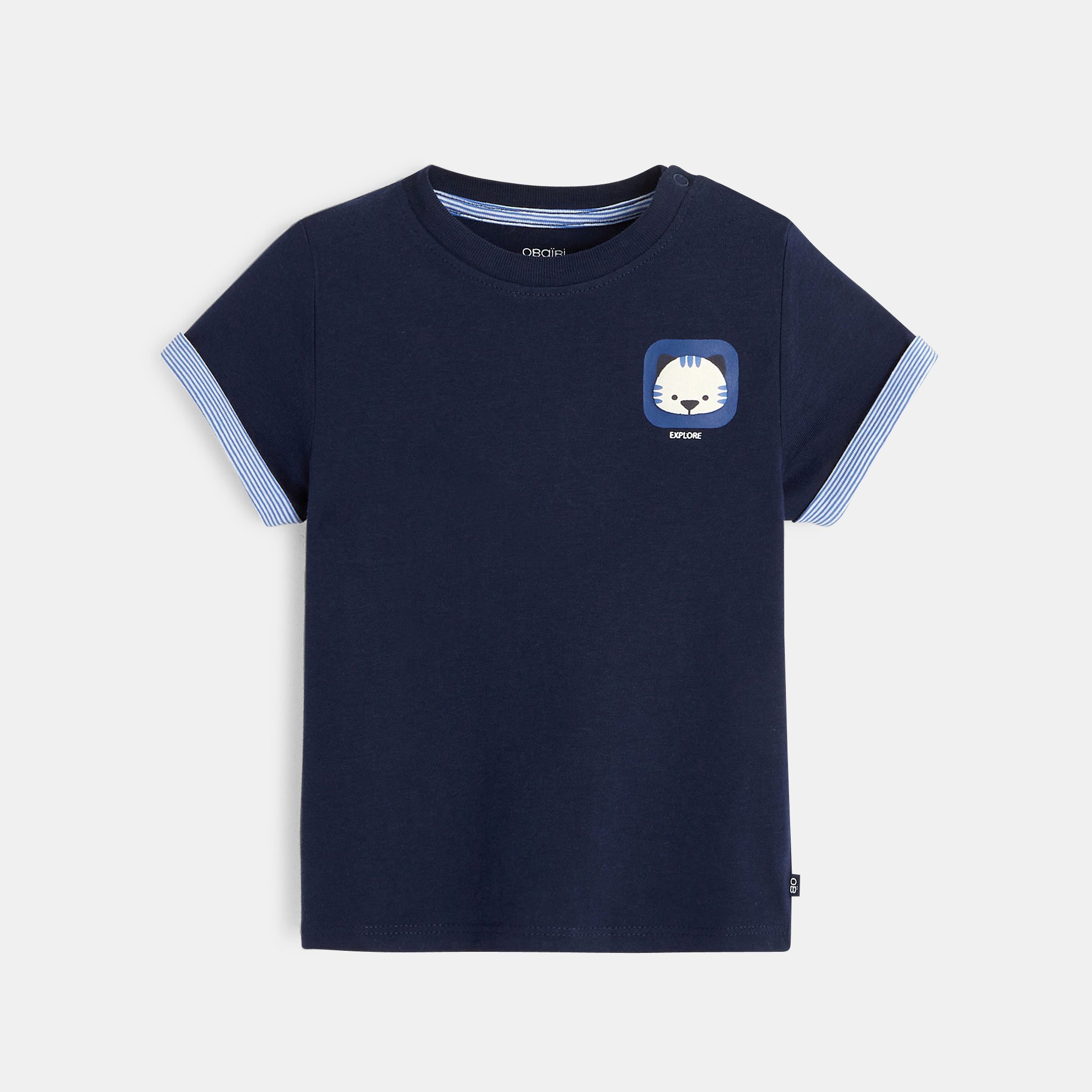 T-shirt à motif bleu bébé garçon - Bleu navy