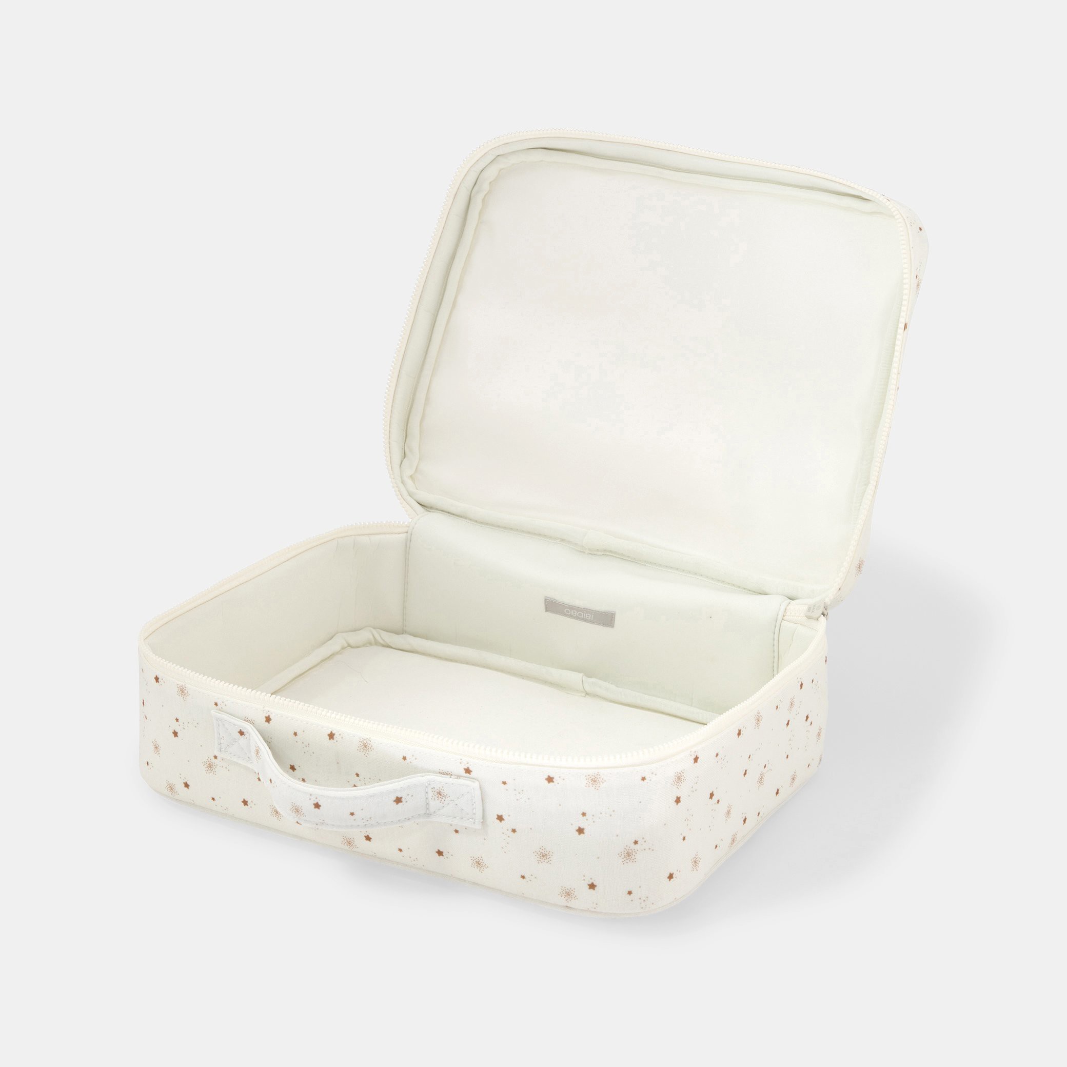 Valisette rigide coton étoile blanc bébé naissance - blanc