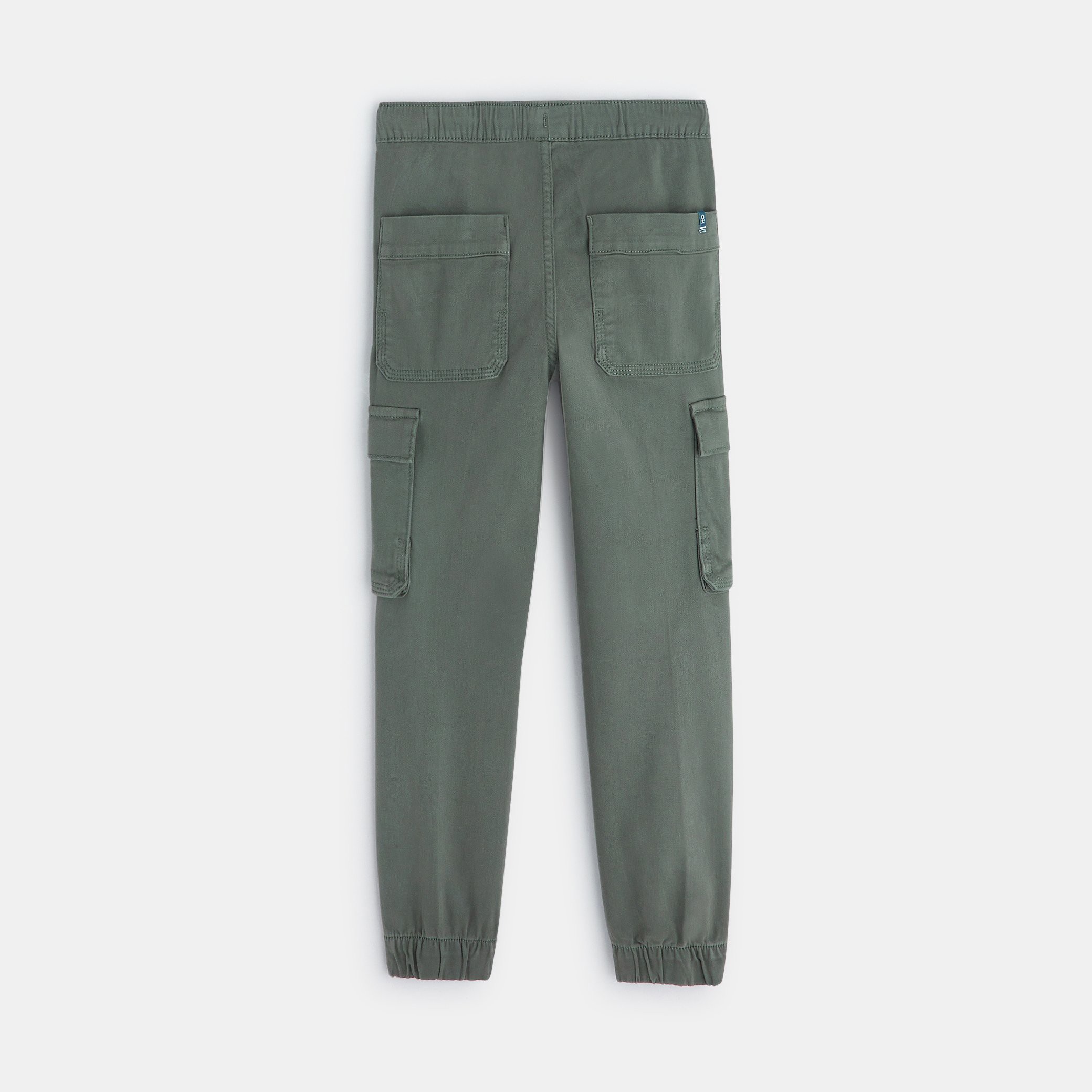 Pantalon cargo en toile vert garçon - Vert Avocat