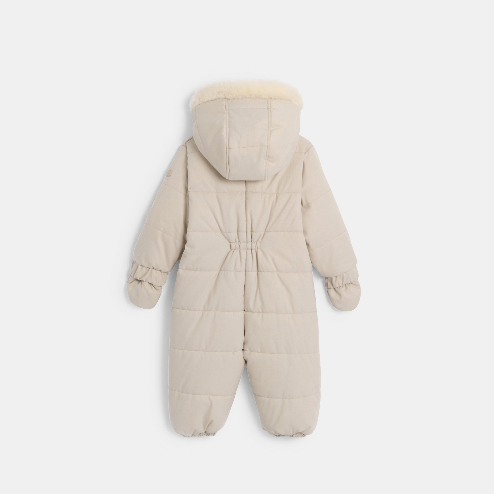 Combipilote chaude doublée beige bébé mixte - Beige chiné