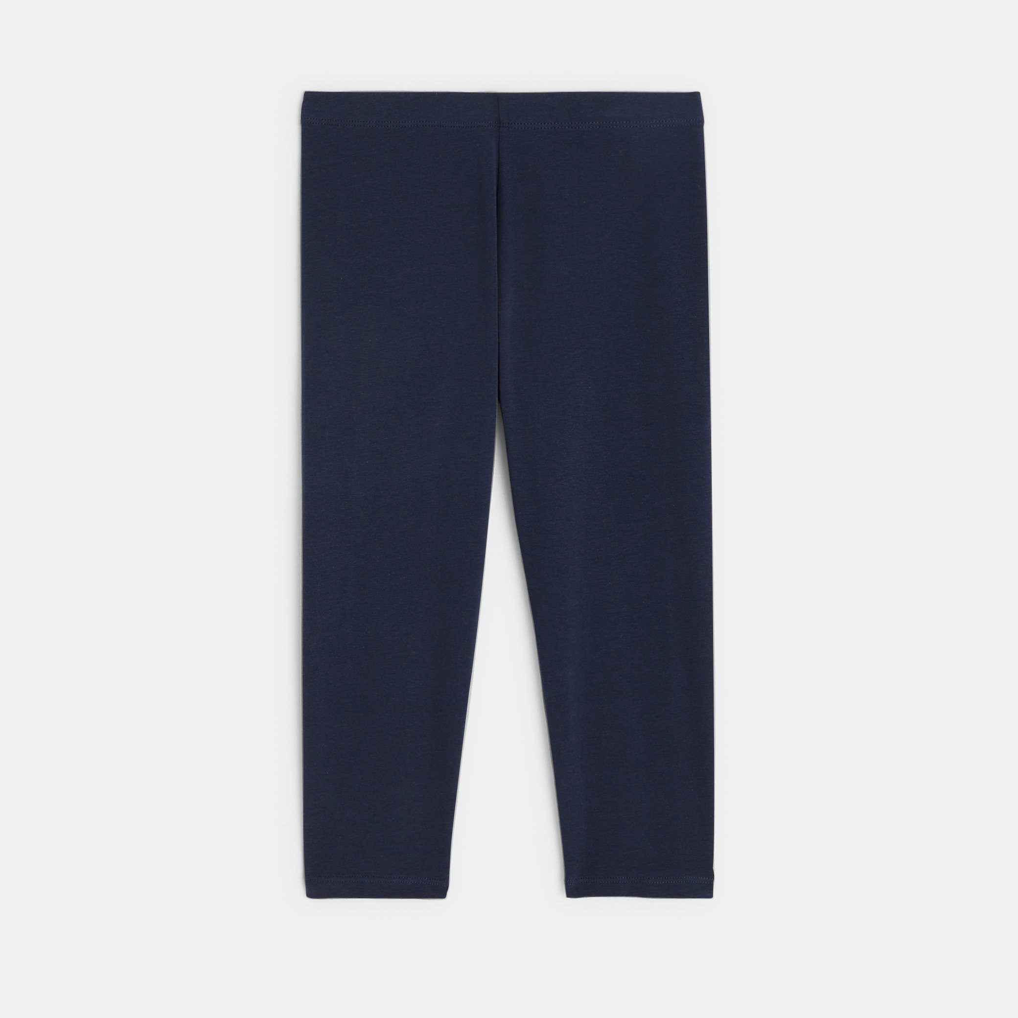 Legging court en jersey rose fille - Bleu amiral